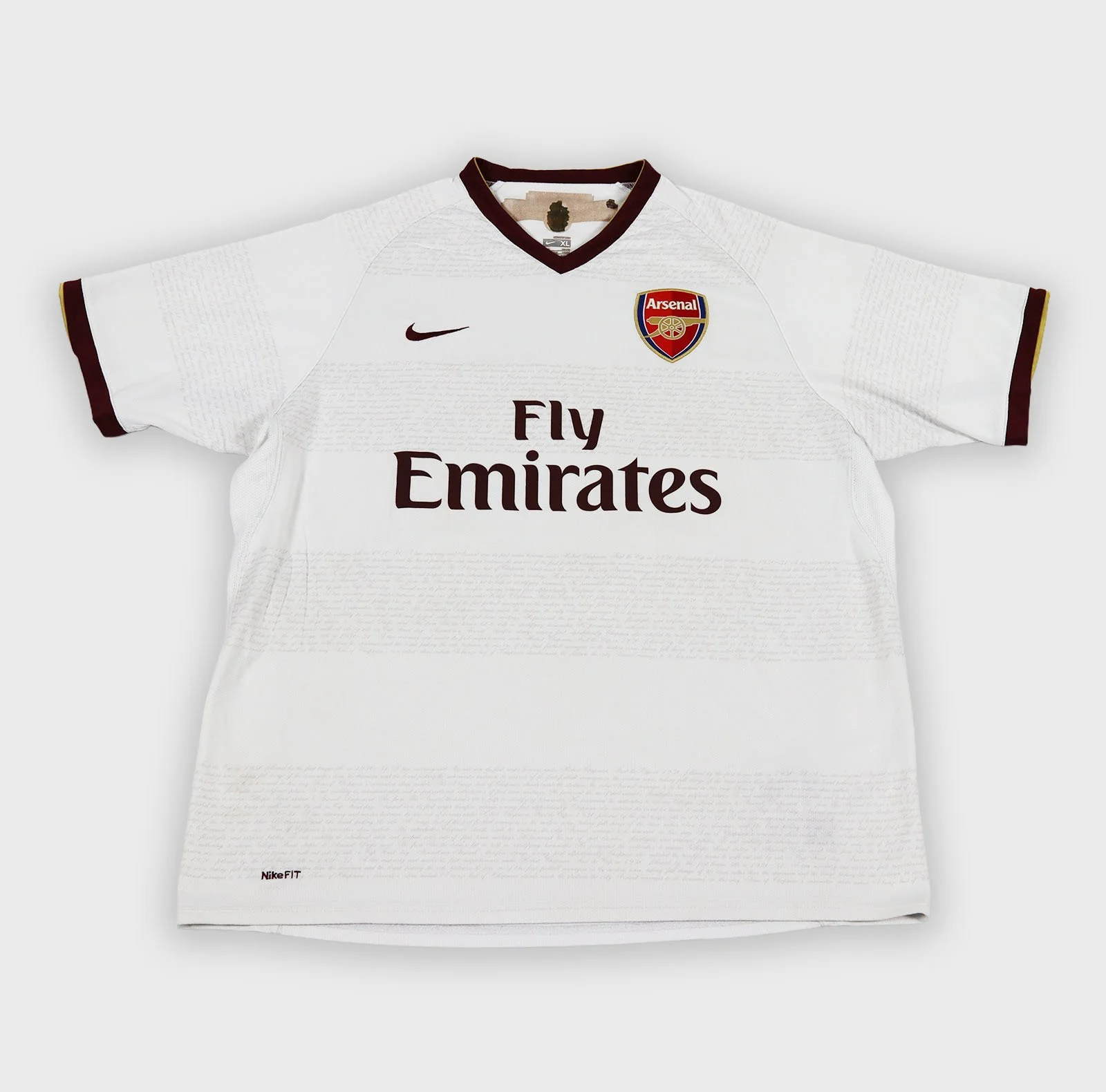 Arsenal 2007 Adebayor away retro football shirt front
