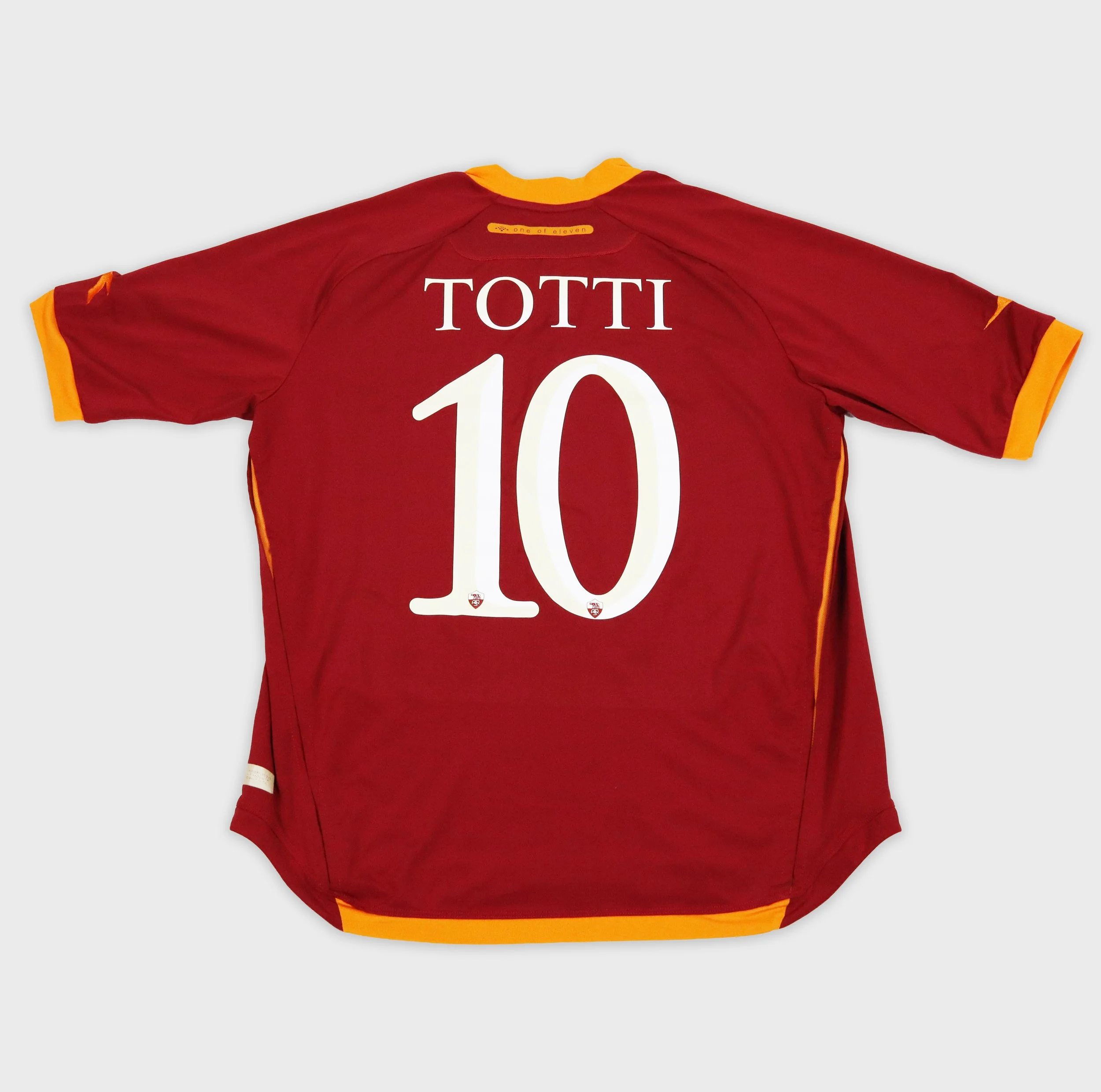 AS Roma 2006 Totti number 10 retro football shirt back