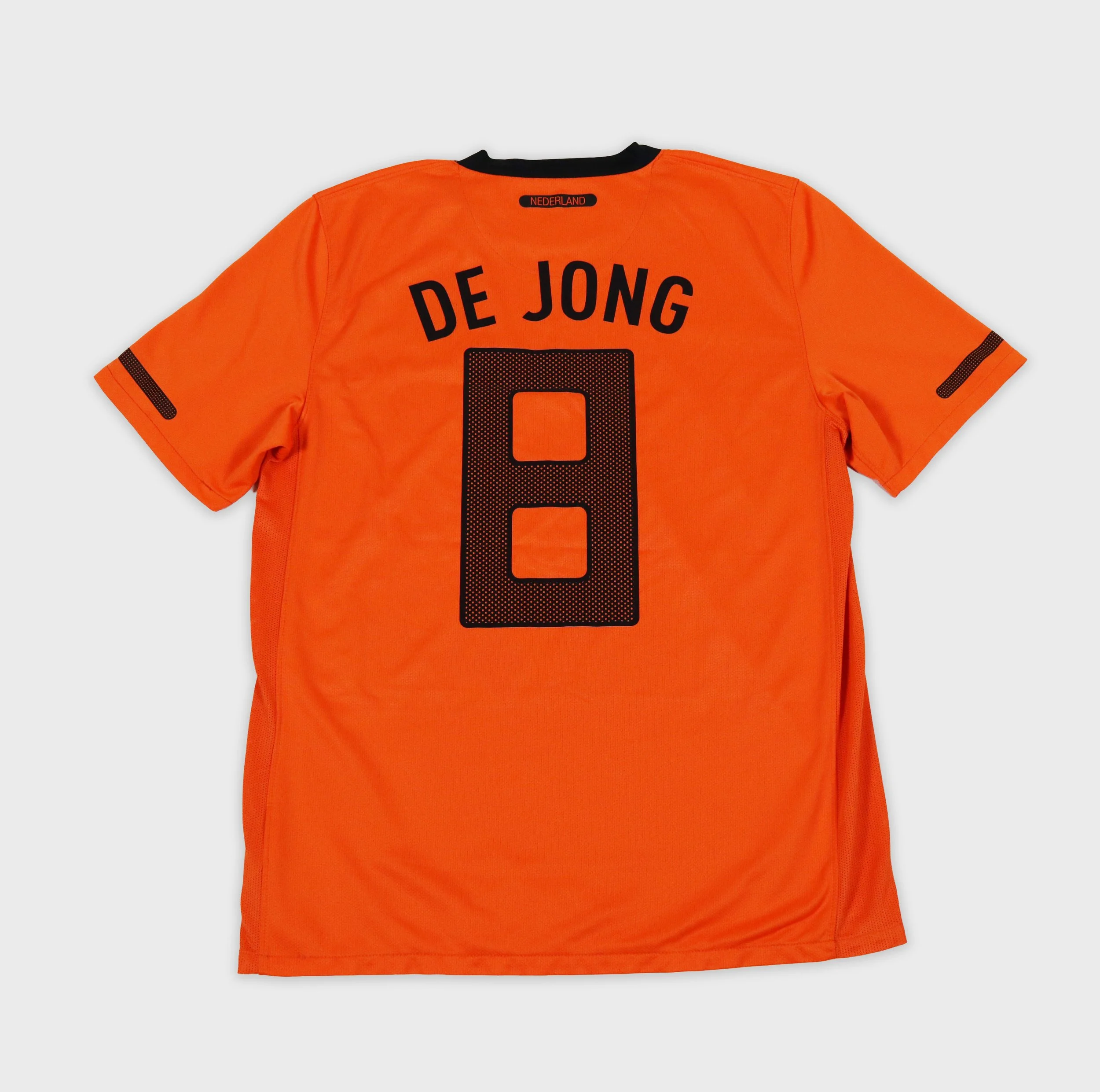 Netherlands 2010 Nigel de Jong number 8 retro football shirt back