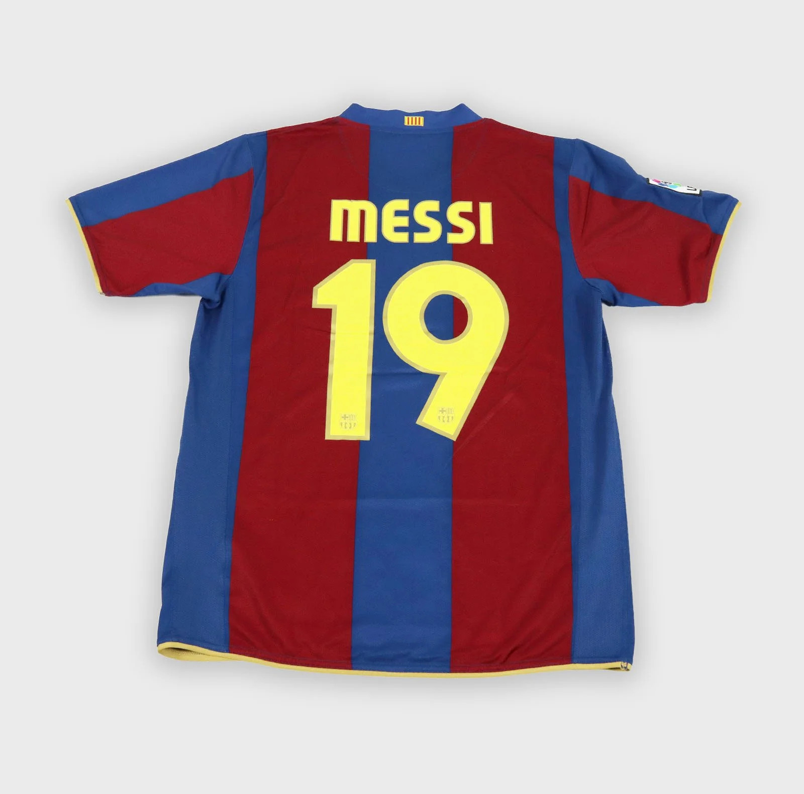 FC Barcelona 2007 Messi number 19 retro football shirt back