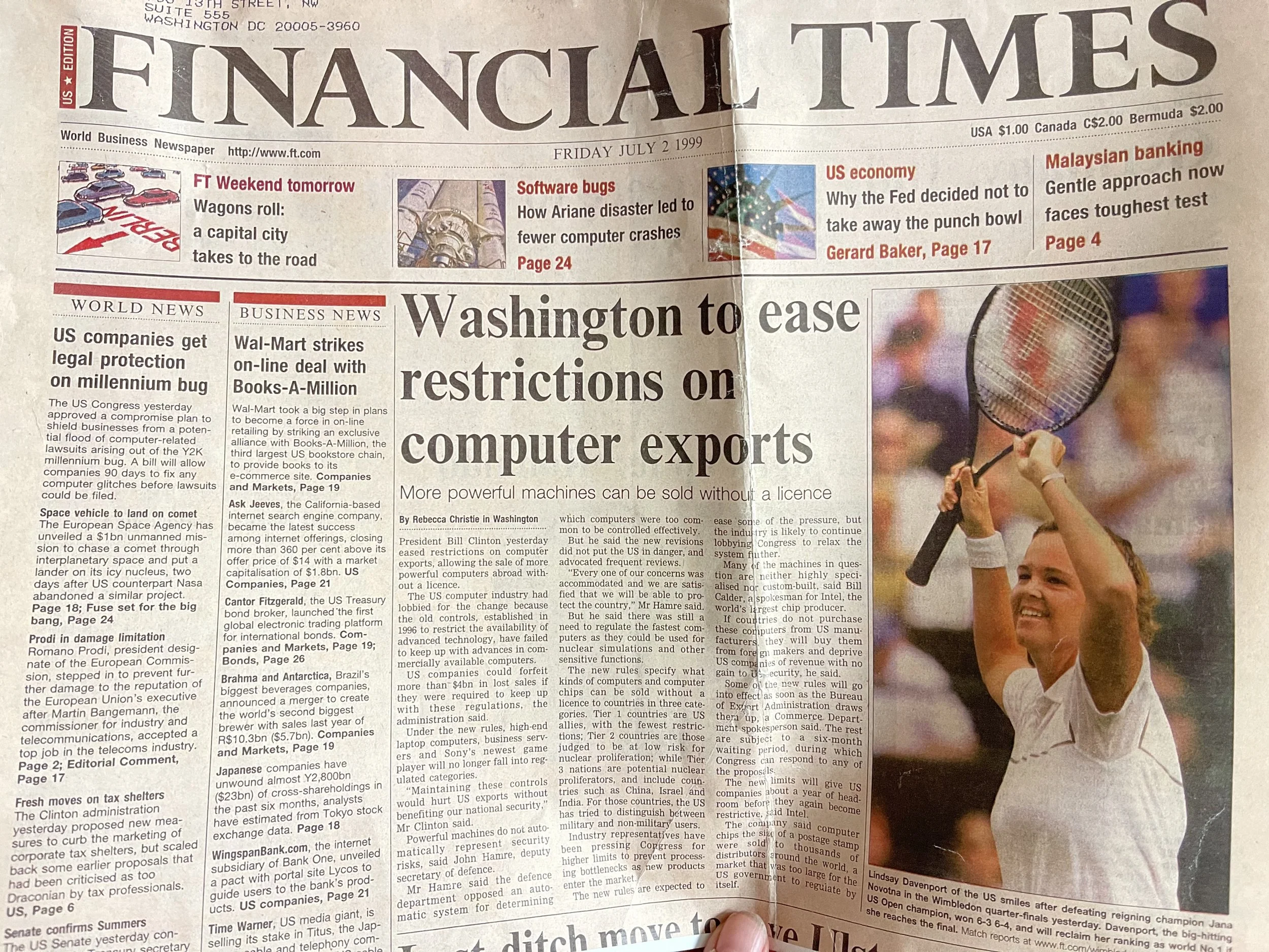Washington to ease restrictions on computer exports