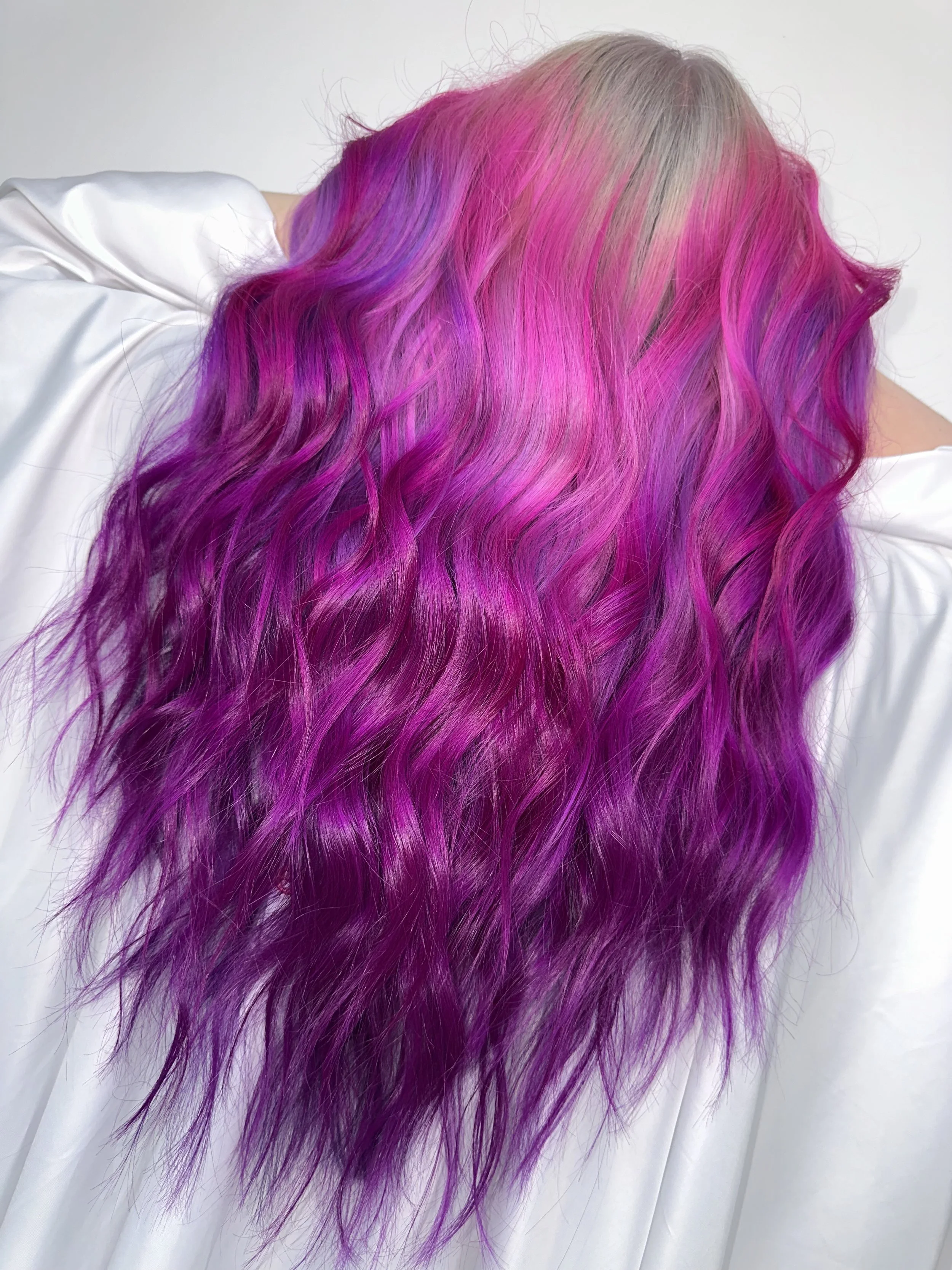 Bright hair colour extensions