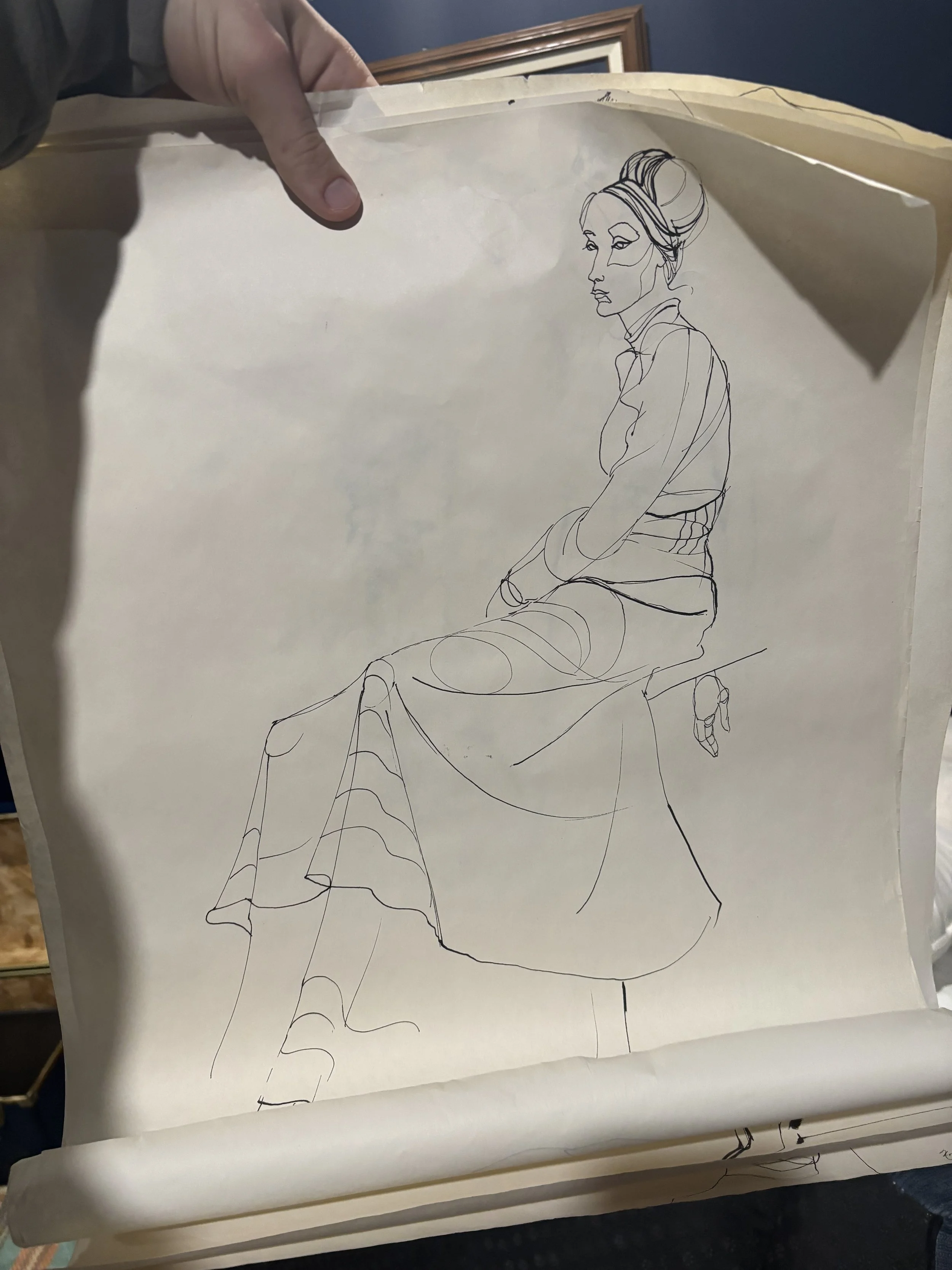 1970s Paramount Studios Artist Rough Sketch