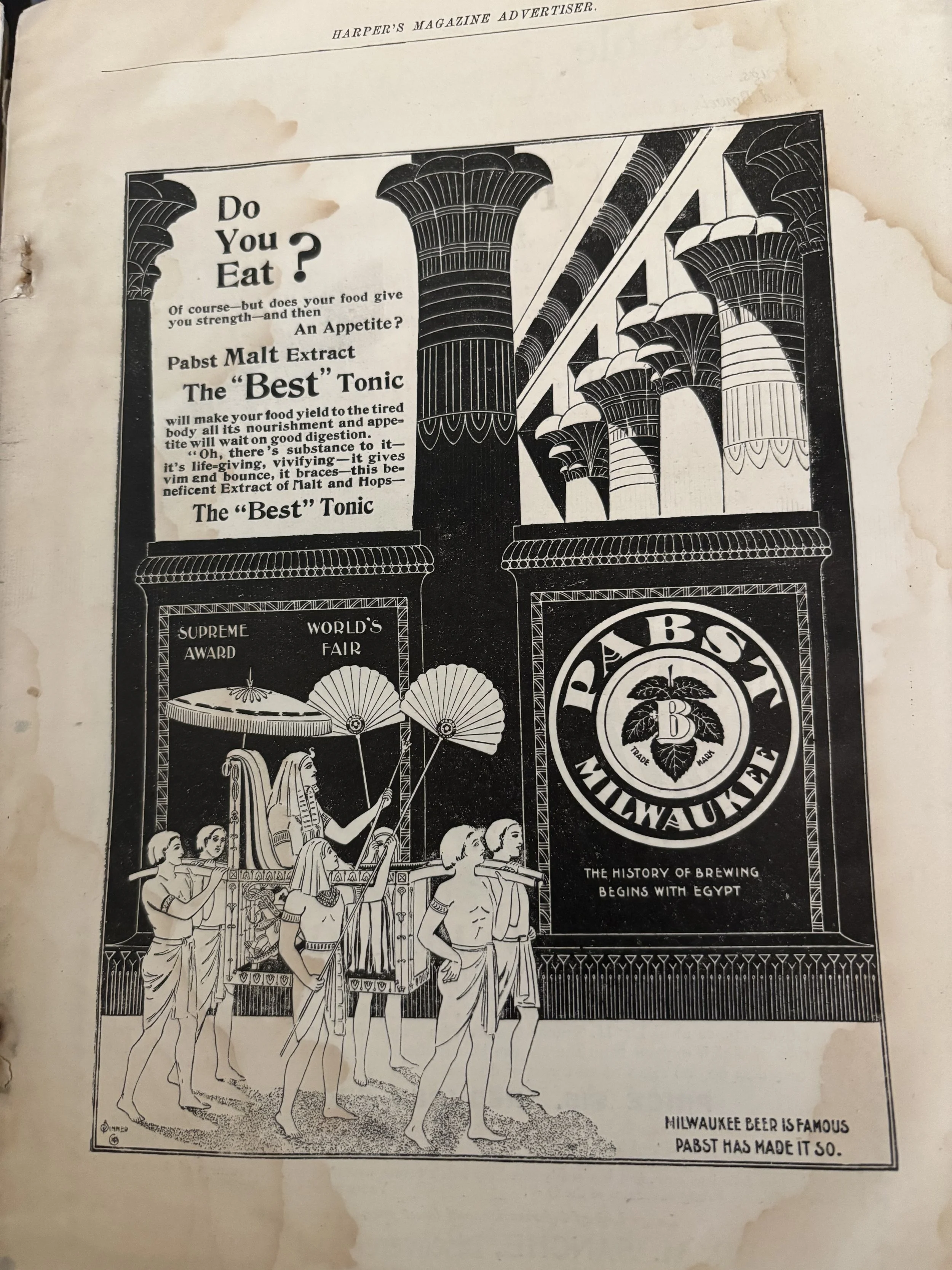 1895 Advertisement for Pabst