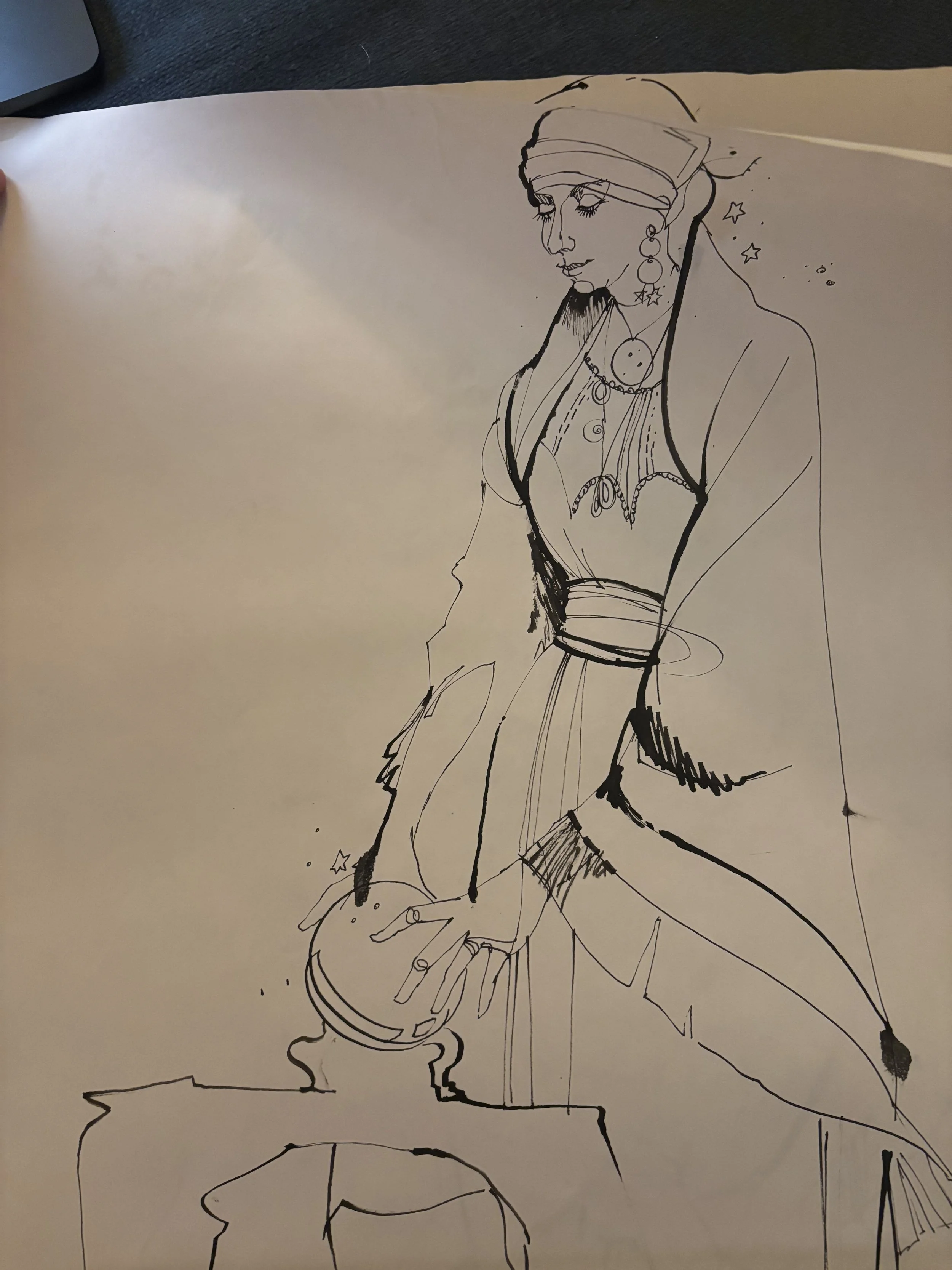 1970s Paramount Studios Artist Rough Sketch