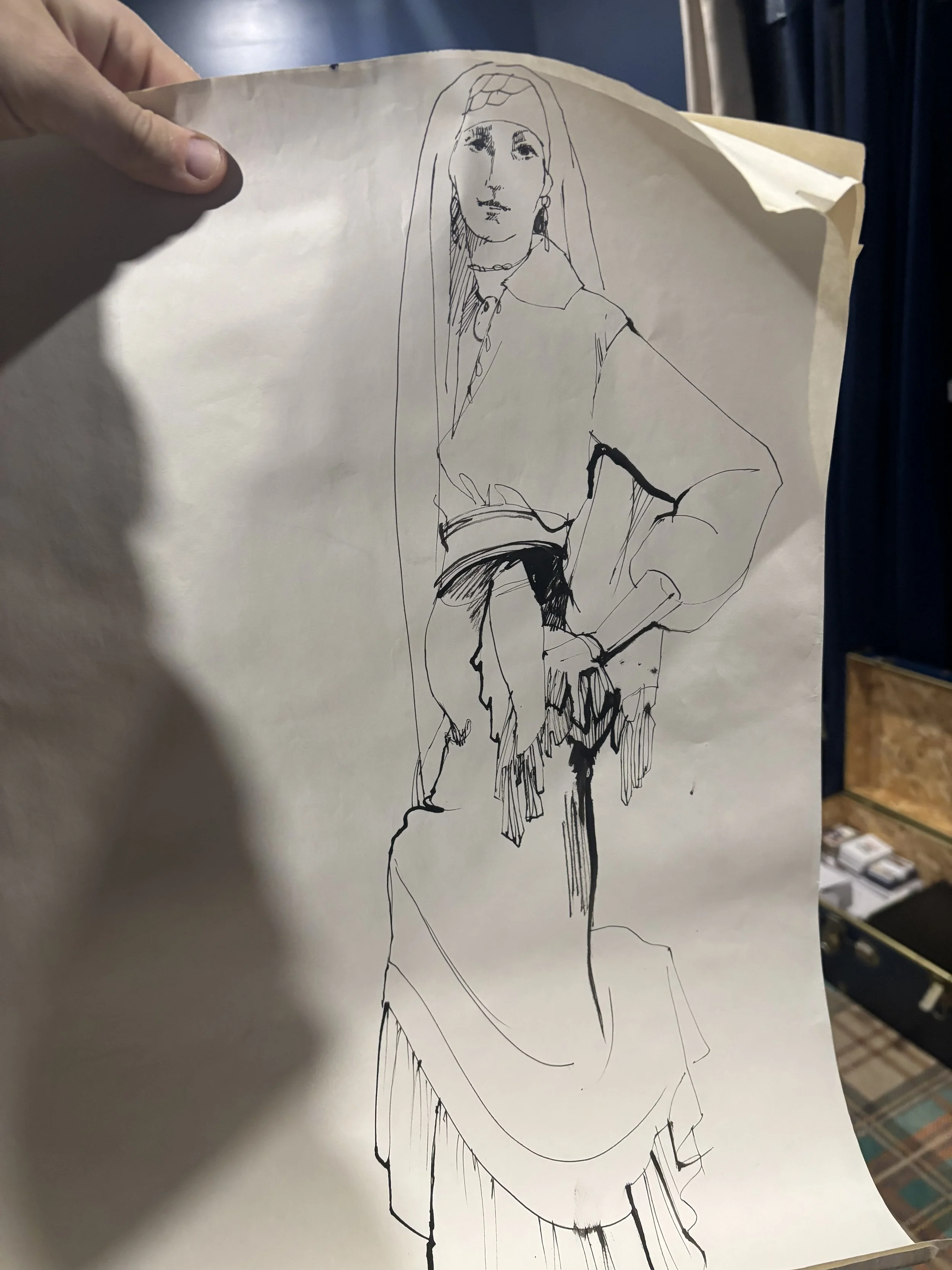 1970s Paramount Studios Artist Rough Sketch