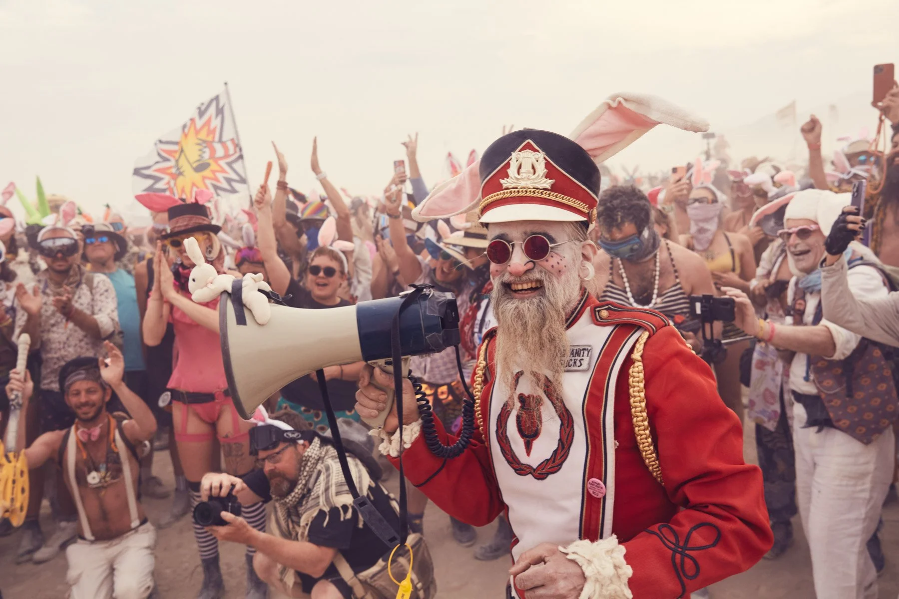 Burning Man 2023 Steven Raspa Bunny March Megaphone