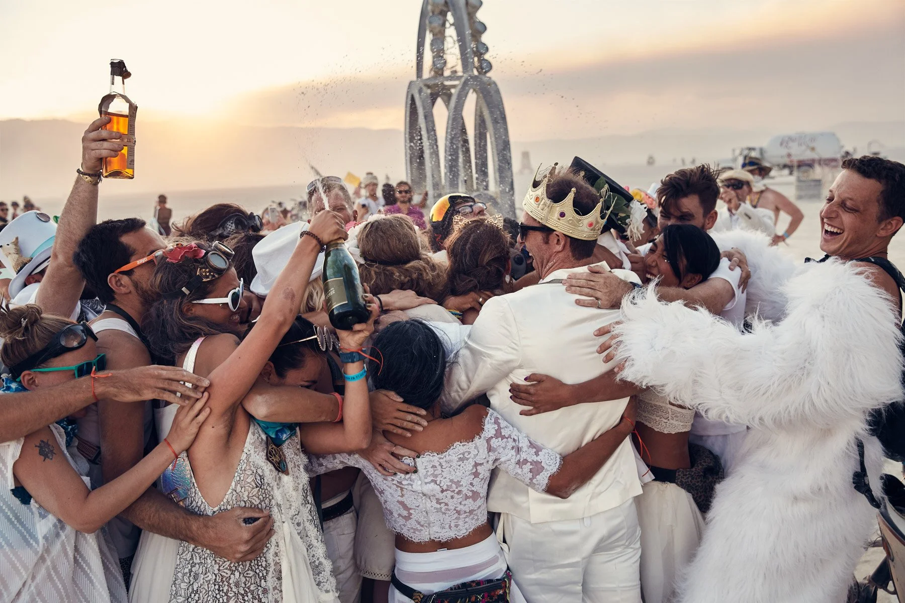 Burning Man 2017 Group Wedding Happy