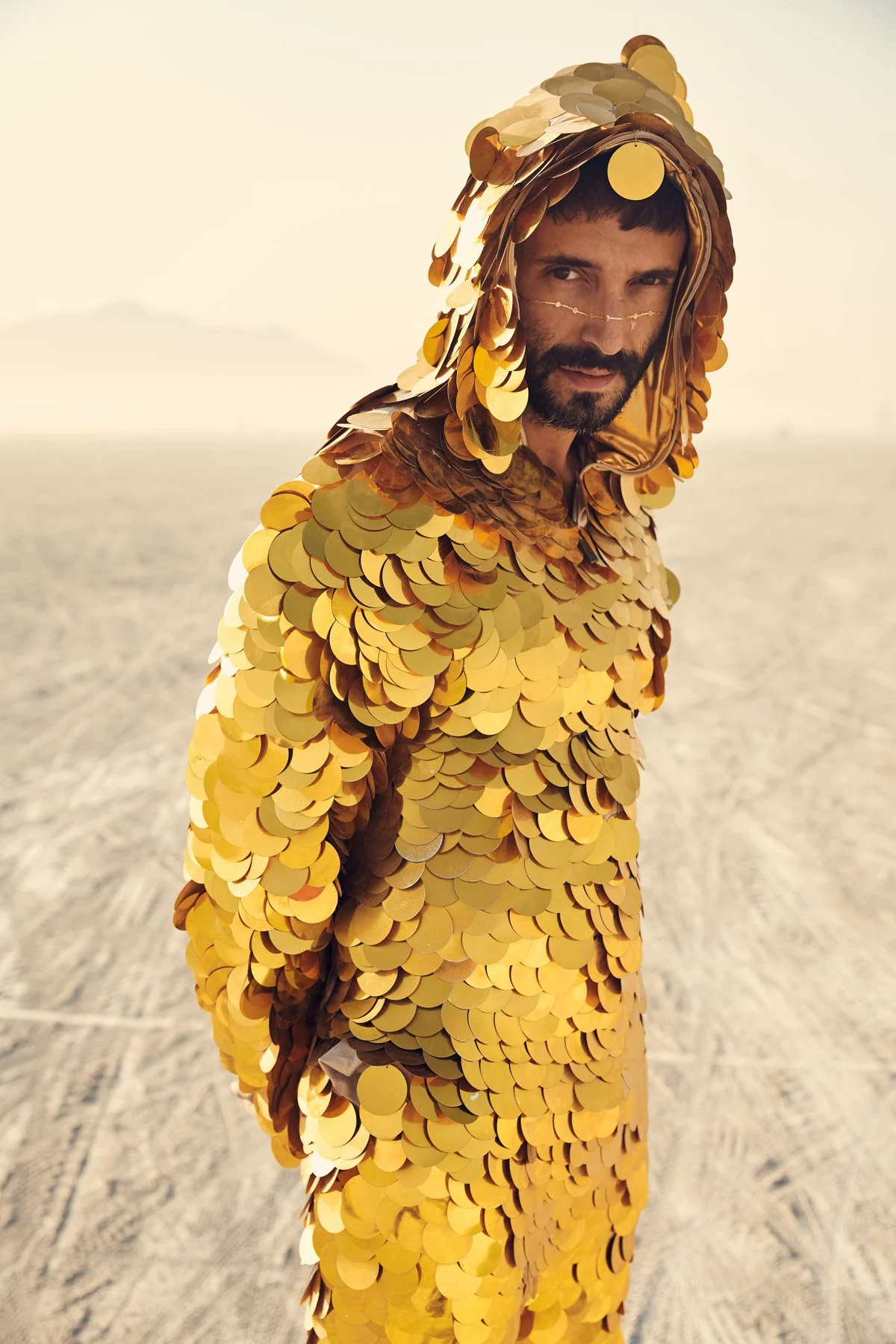 Burning Man 2017 Gold Reflections Sunrise