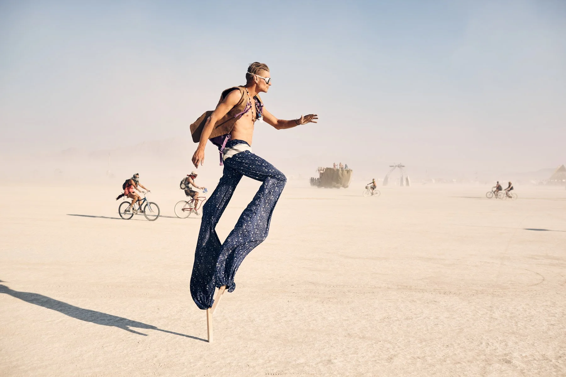 Burning Man 2013 Man Walking on Stilts