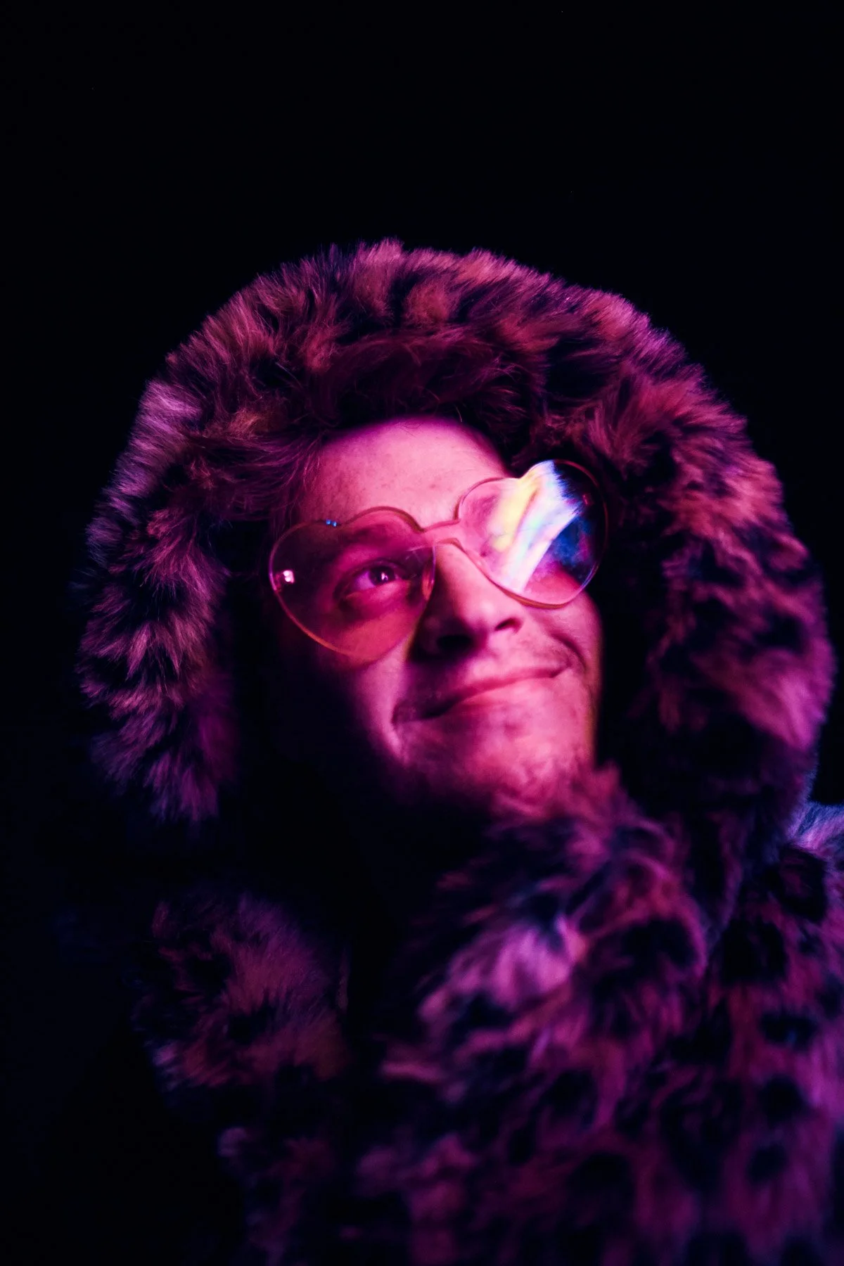 Burning Man 2018 Glowing Pink Portrait