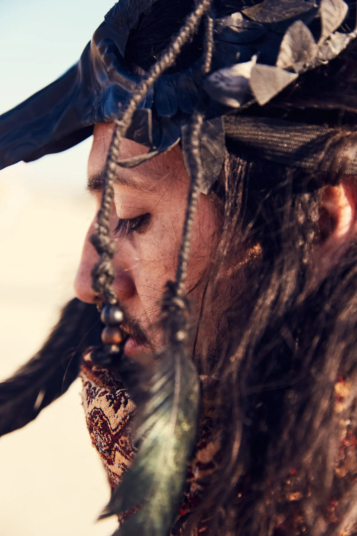 Burning Man 2023 Feather Portrait