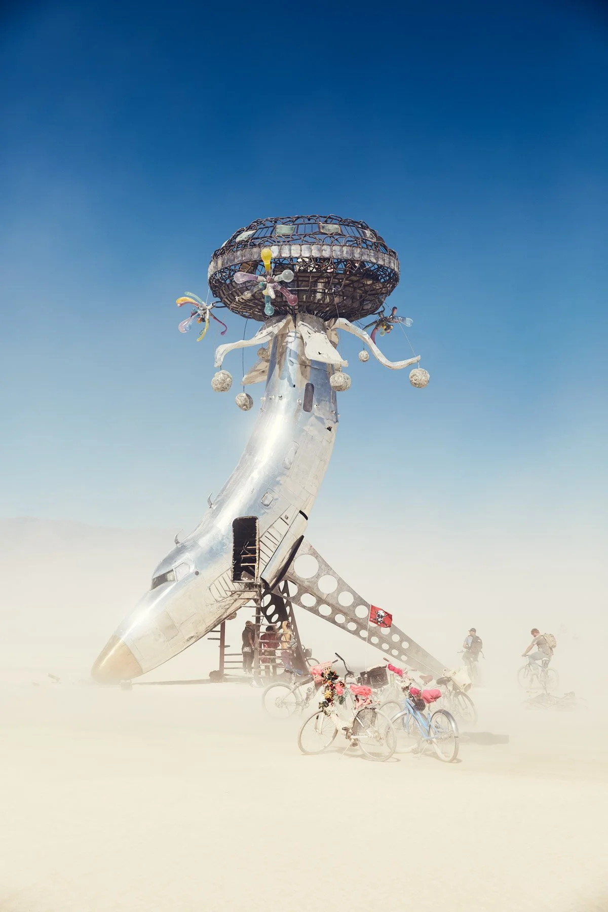 Burning Man 2018 Lodestar Randy Polumbo Airplane Nosedive Curved