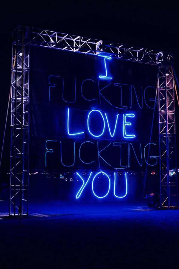 Burning Man 2022 I Fucking Love Fucking You Neon Sign Whisbe