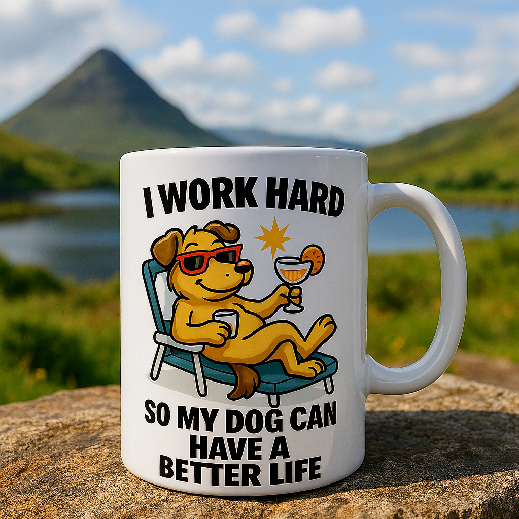 Humour - "I work hard, so my dog can have a better life"