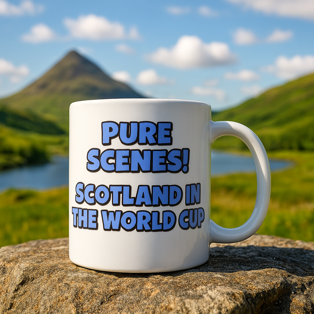World Cup Mug - "Pure scenes — Scotland in the World Cup" + Choice of Graphic