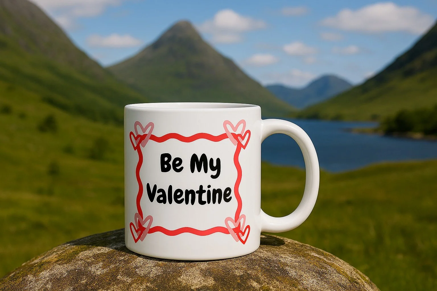 Valentines Mug - "Be My Valentine" + Choice of second image