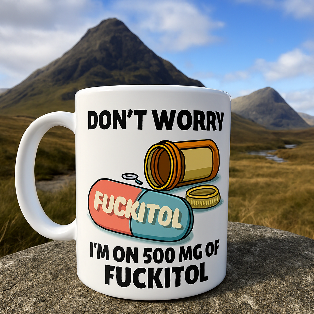 Humour - “Don’t worry I’m on 500mg of FUCKITOL”