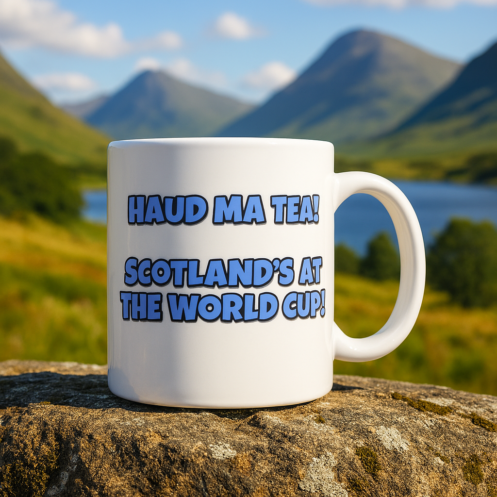 Haud ma tea — Scotland’s at the World Cup! mug.png