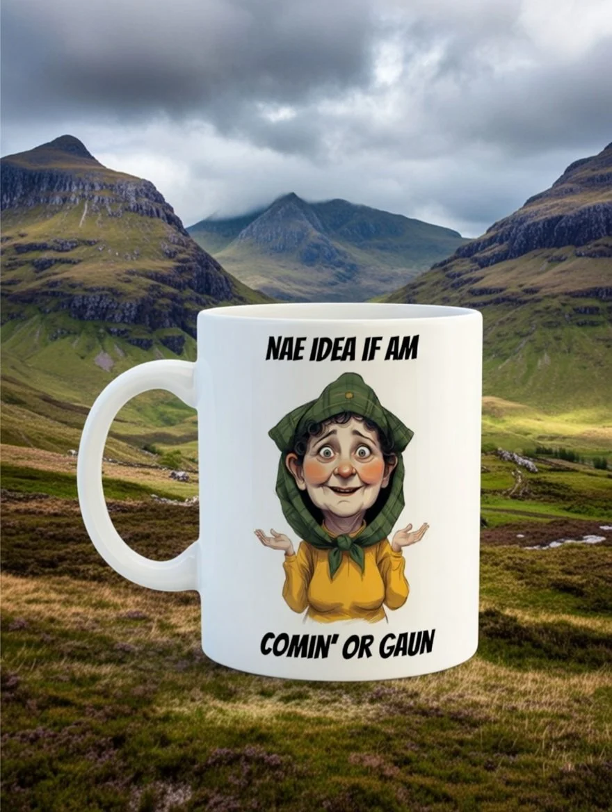 Scottish Dialect Mug - "Nae Idea If Am Comin’ or Gaun"
