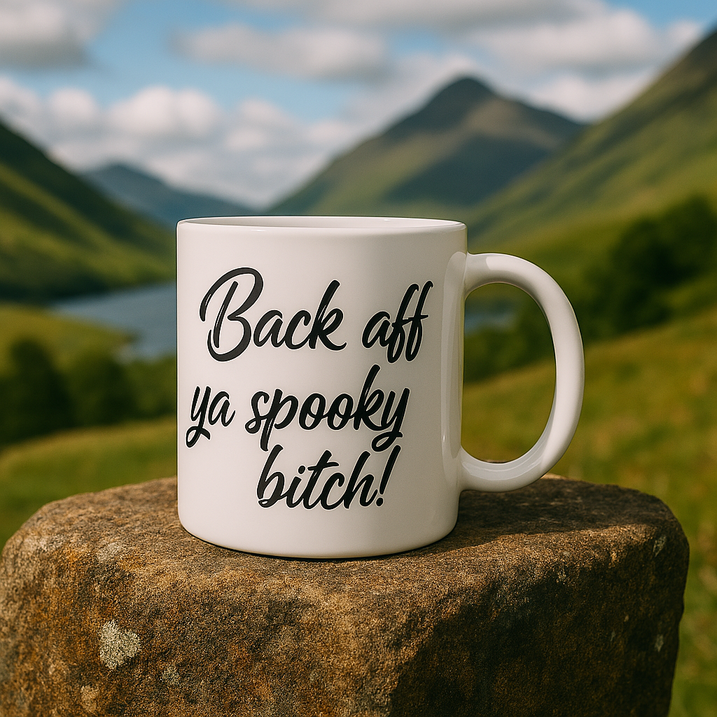 Back aff ya spooky bitch! - Handwriting font - Aesthetic font mug.png