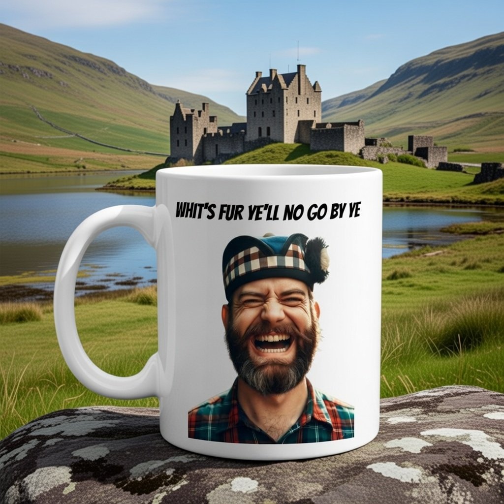 Scottish Dialect Mug - "Whit's fur ye'll no go by ye"