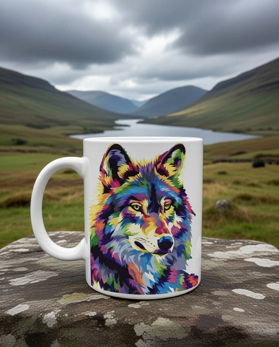 🐺 The “Call of the Wild” Wolf Mug