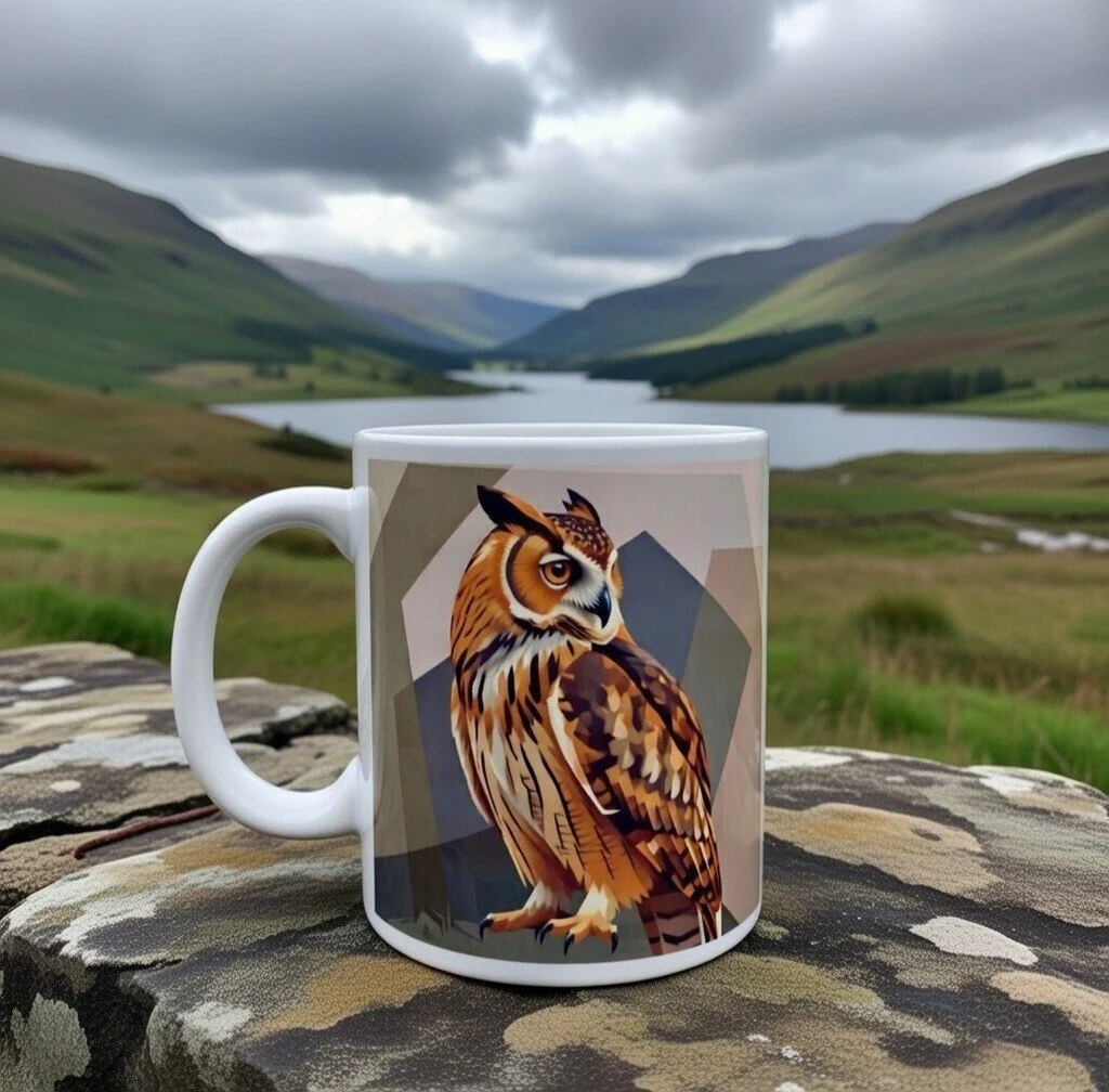 Enigmatic Long‑Eared Owl Mug 🦉☕