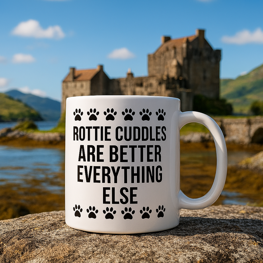 "Rottie cuddles are better than everything else" + Image