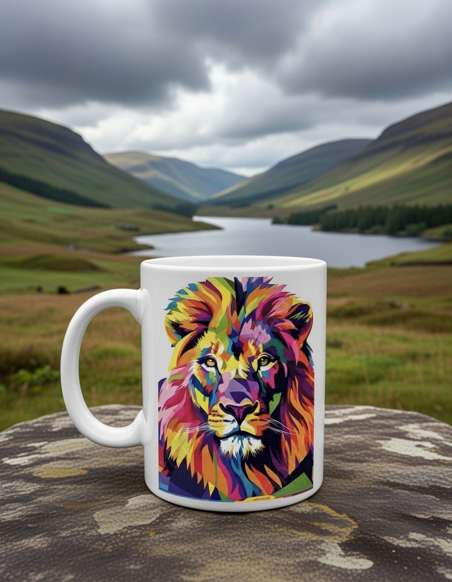 🦁 The “King of the Cuppa” Lion Mug