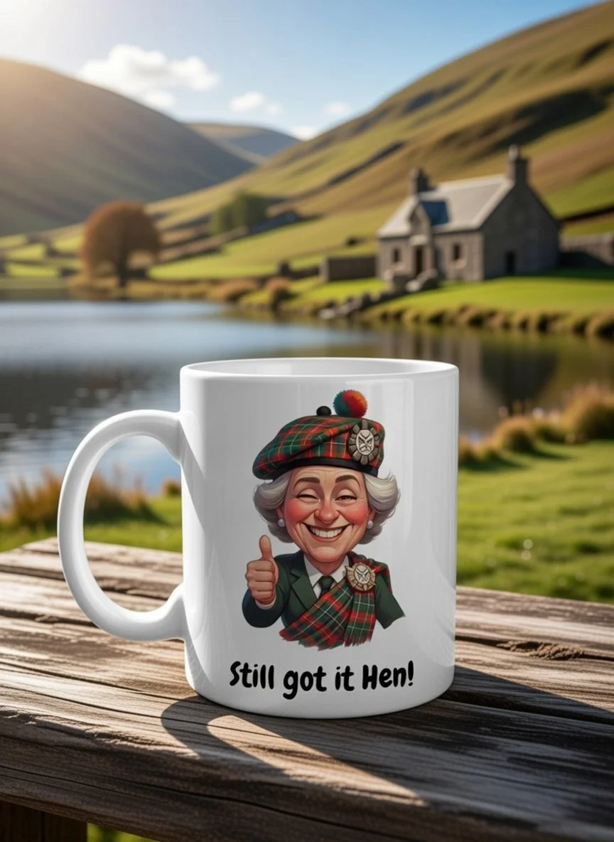 Scottish Dialect Mug - "Still got it hen"