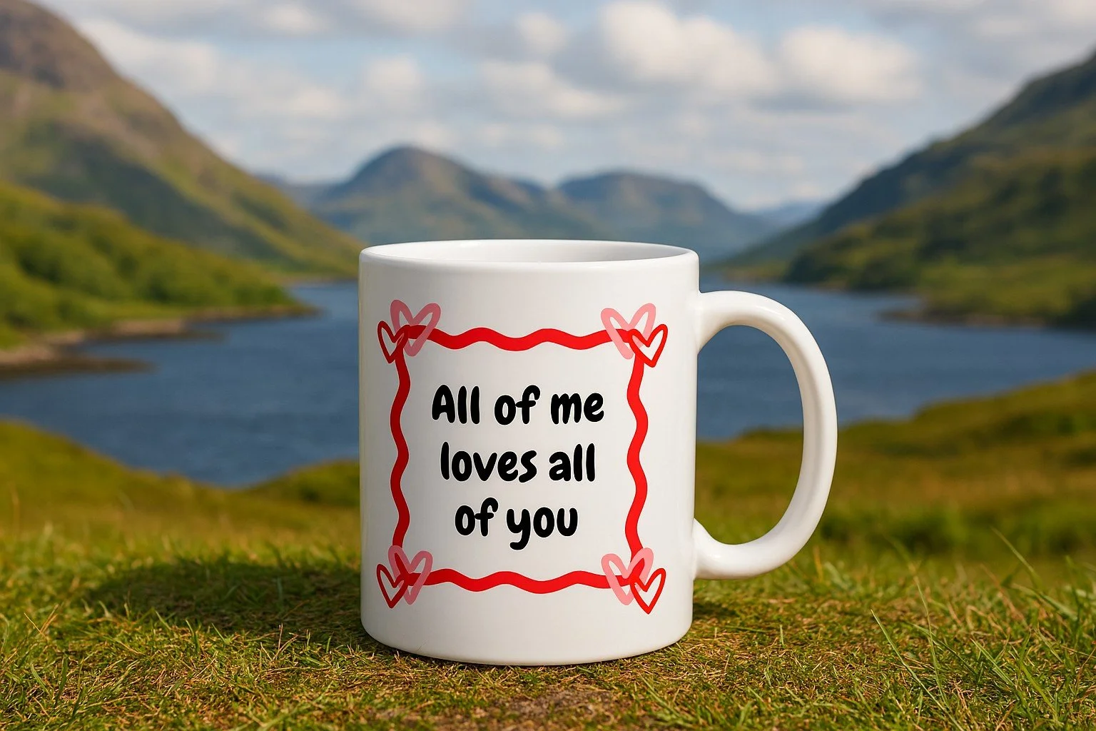 Valentines Mug - "All of me loves all of you" + Choice of second image