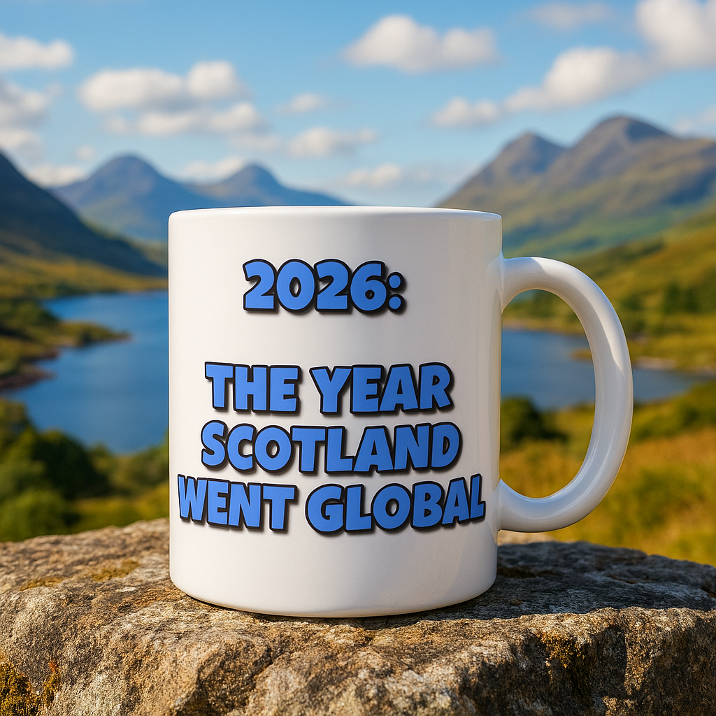 World Cup Mug - "2026 The year Scotland went global" + Choice of Graphic
