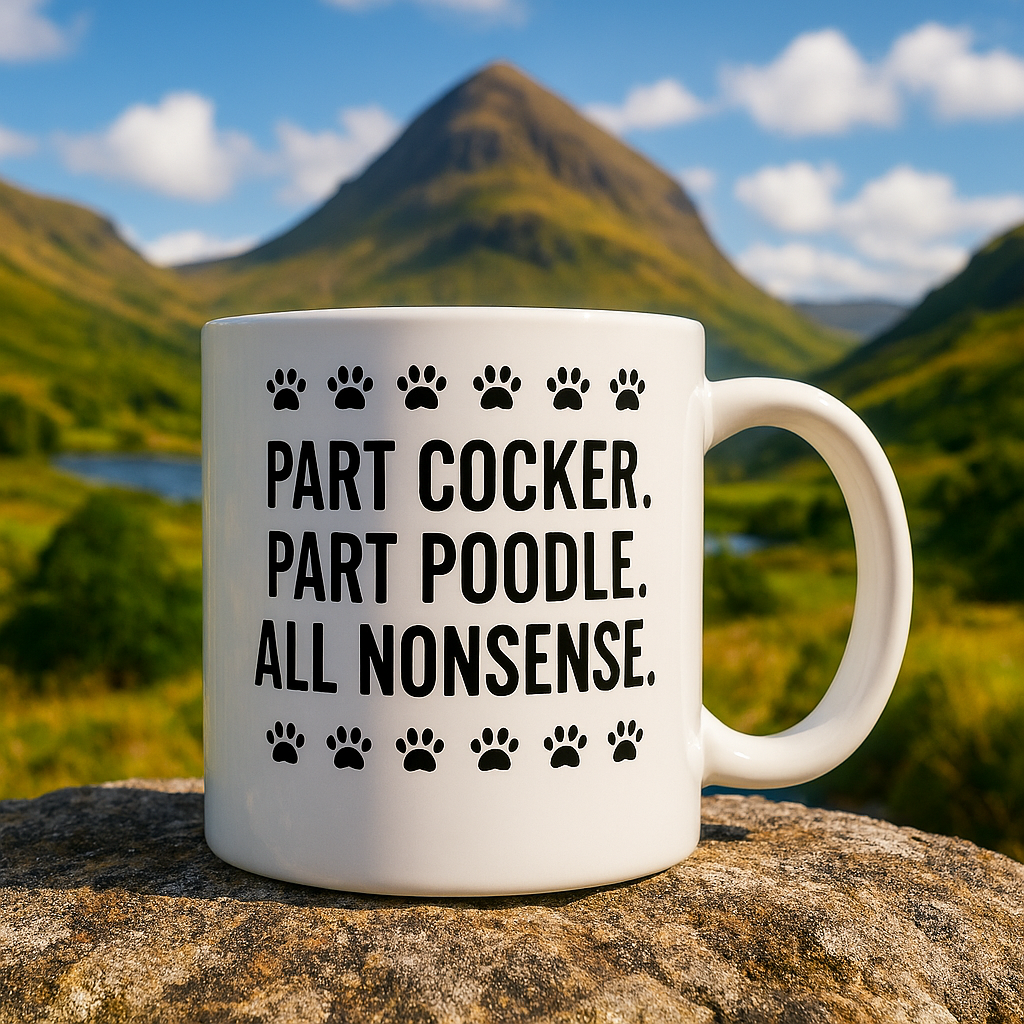 "Part cocker. Part Poodle. All nonsense." + Choice of Image