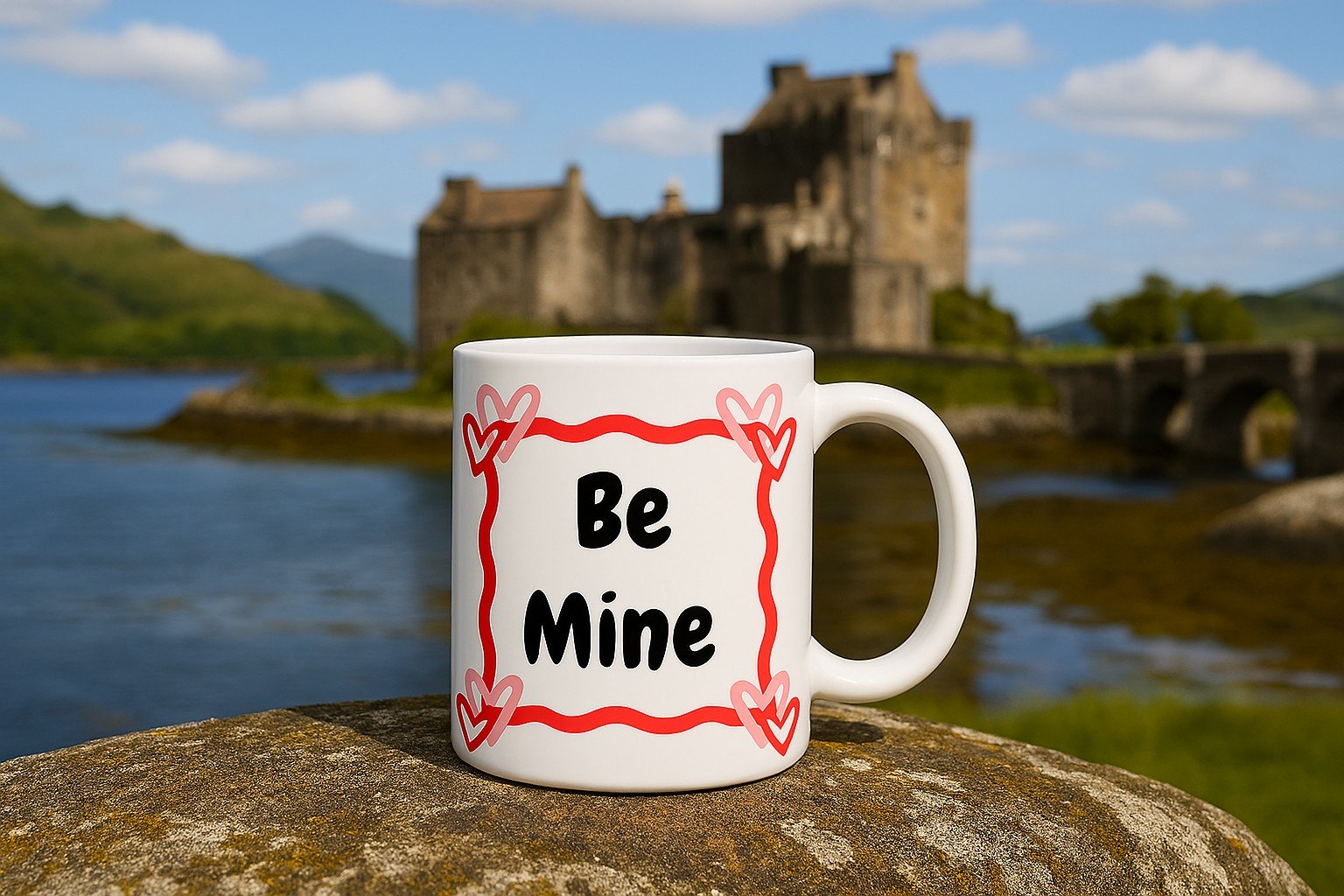 Valentines Mug - "Be Mine" + Choice of second image