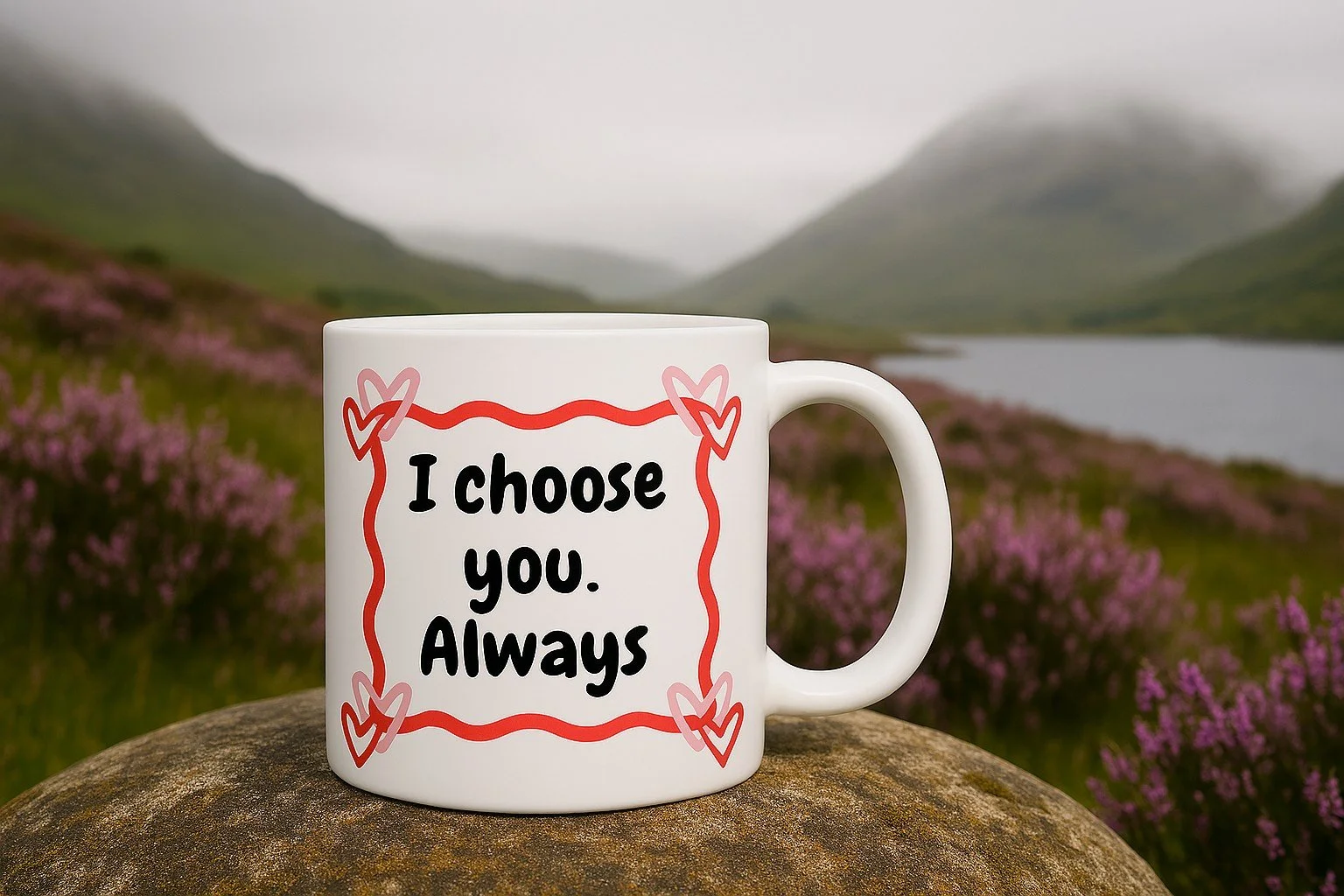 Valentines Mug - "I choose you, always" + Choice of Graphic
