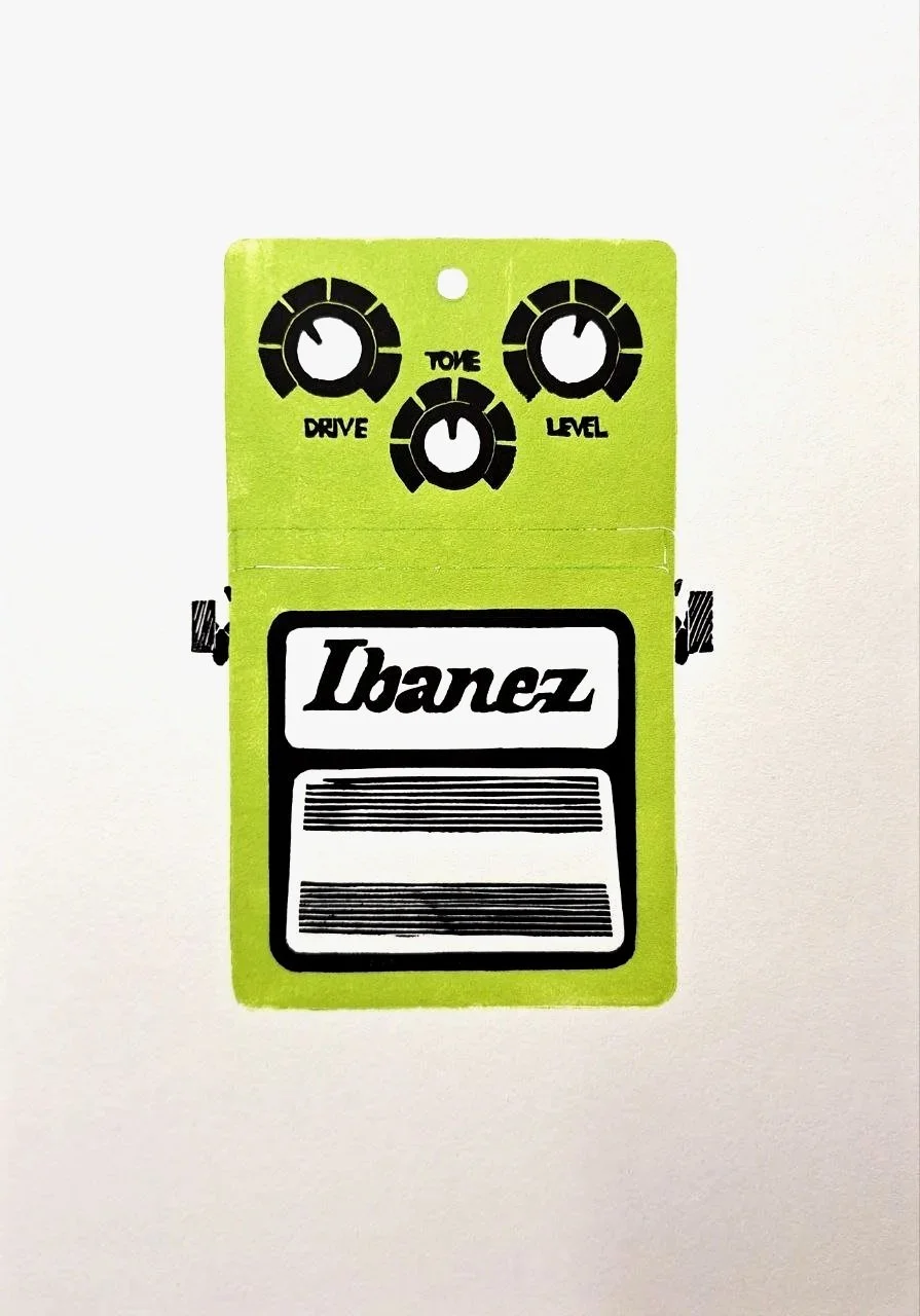 "Tube Screamer" / 2C-Linoldruck / 24 cm X 34 cm / 2026