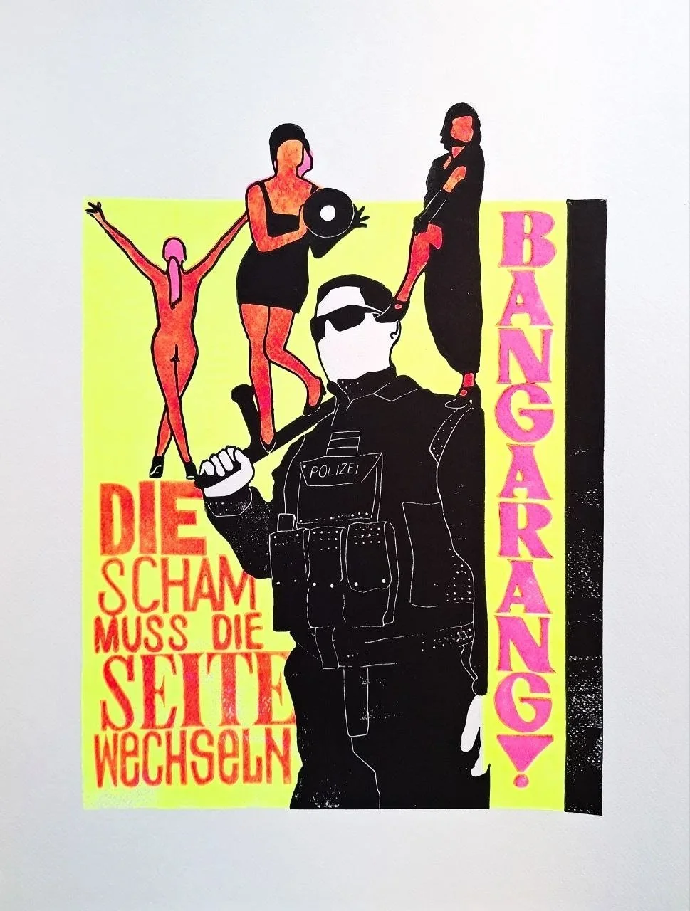 "Bangarang!" / 3C-Linoldruck / 36 cm x 48 cm / 2026