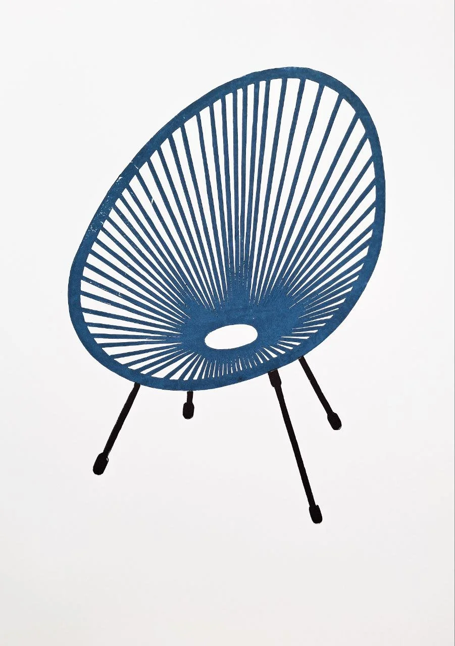 "Acapulco" / 2C-Linoldruck / DIN A2 / 2026