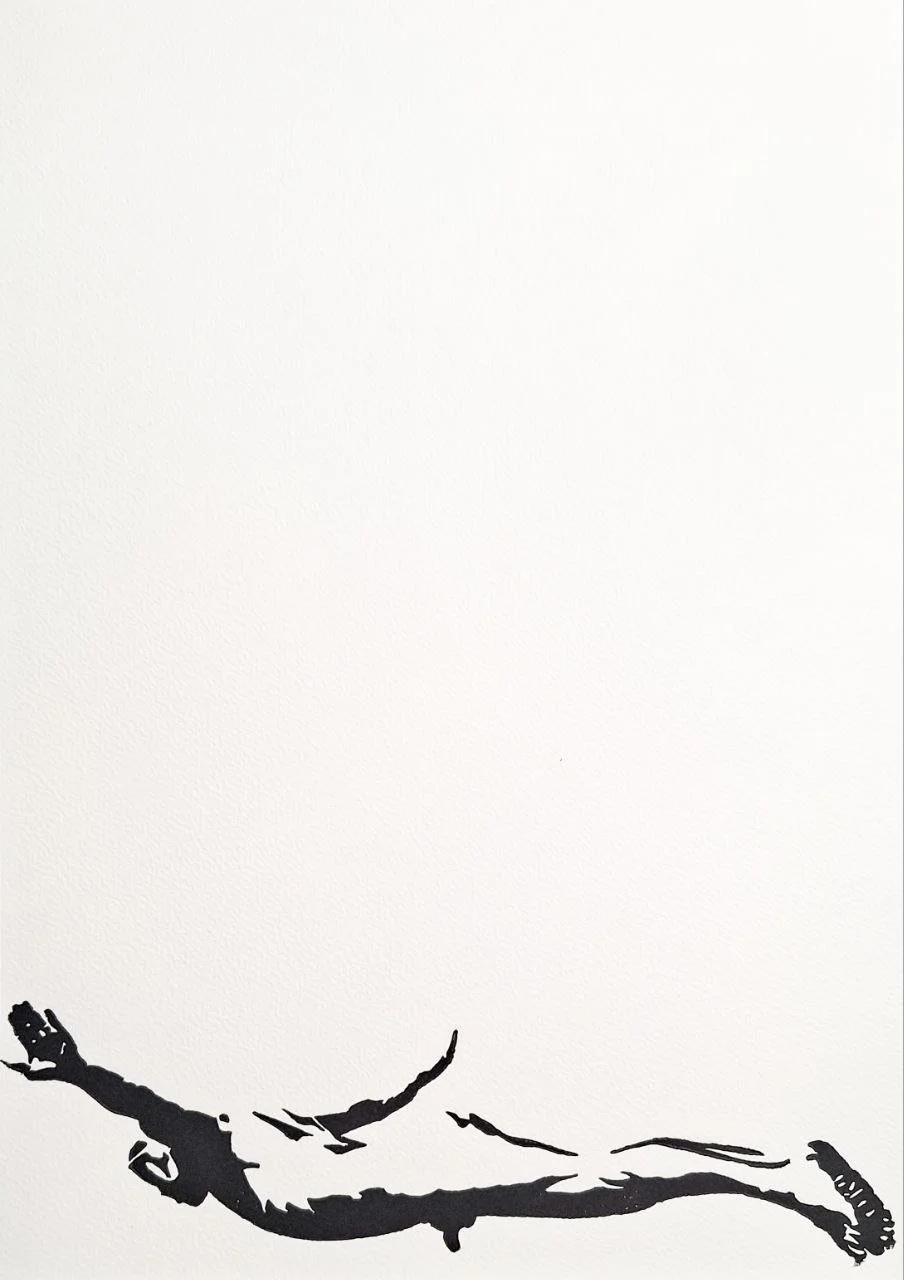 "Köpfer" / 1C-Linoldruck / DIN A4 / 2026