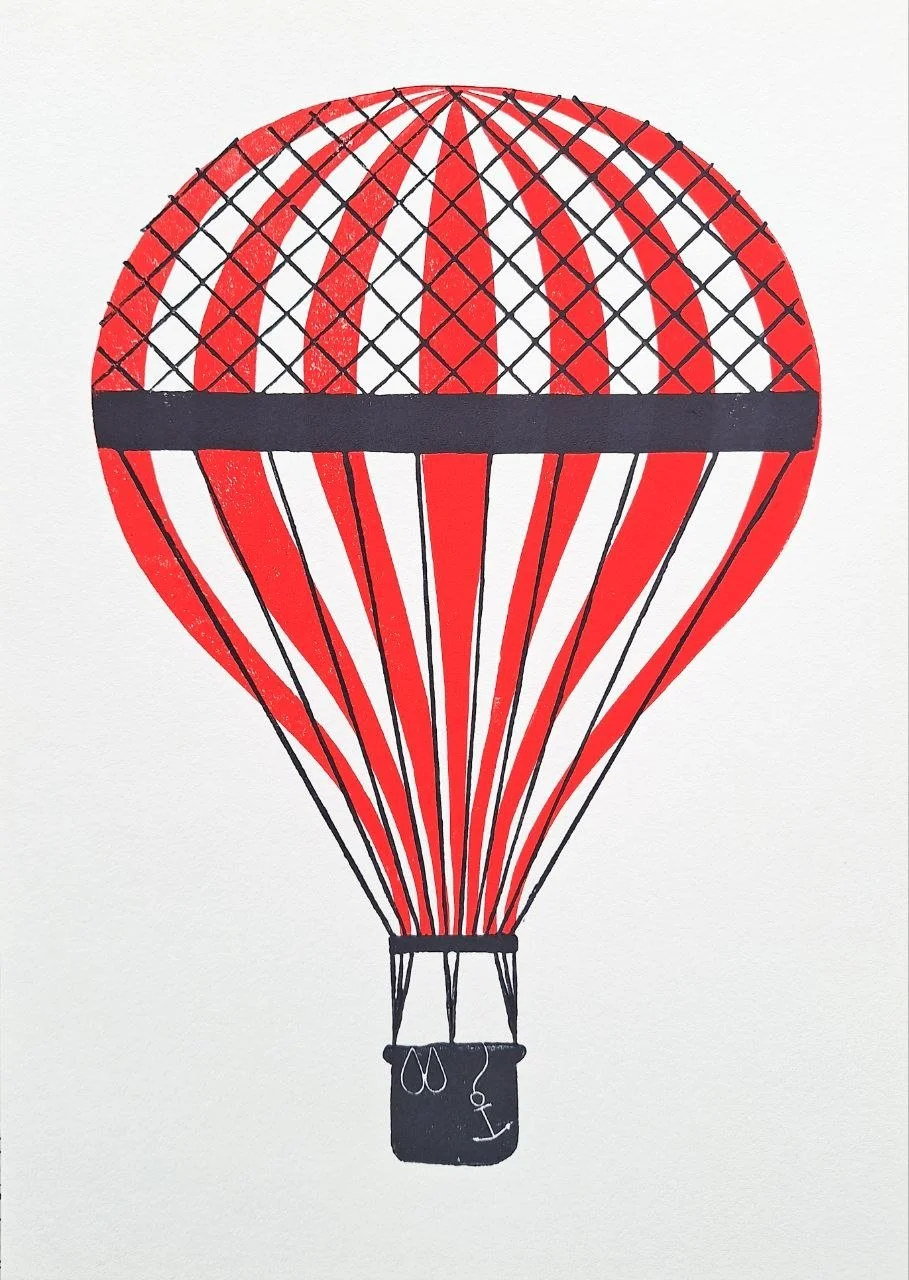 "Ballon" / 2C-Linoldruck / 24 cm X 34 cm / 2026