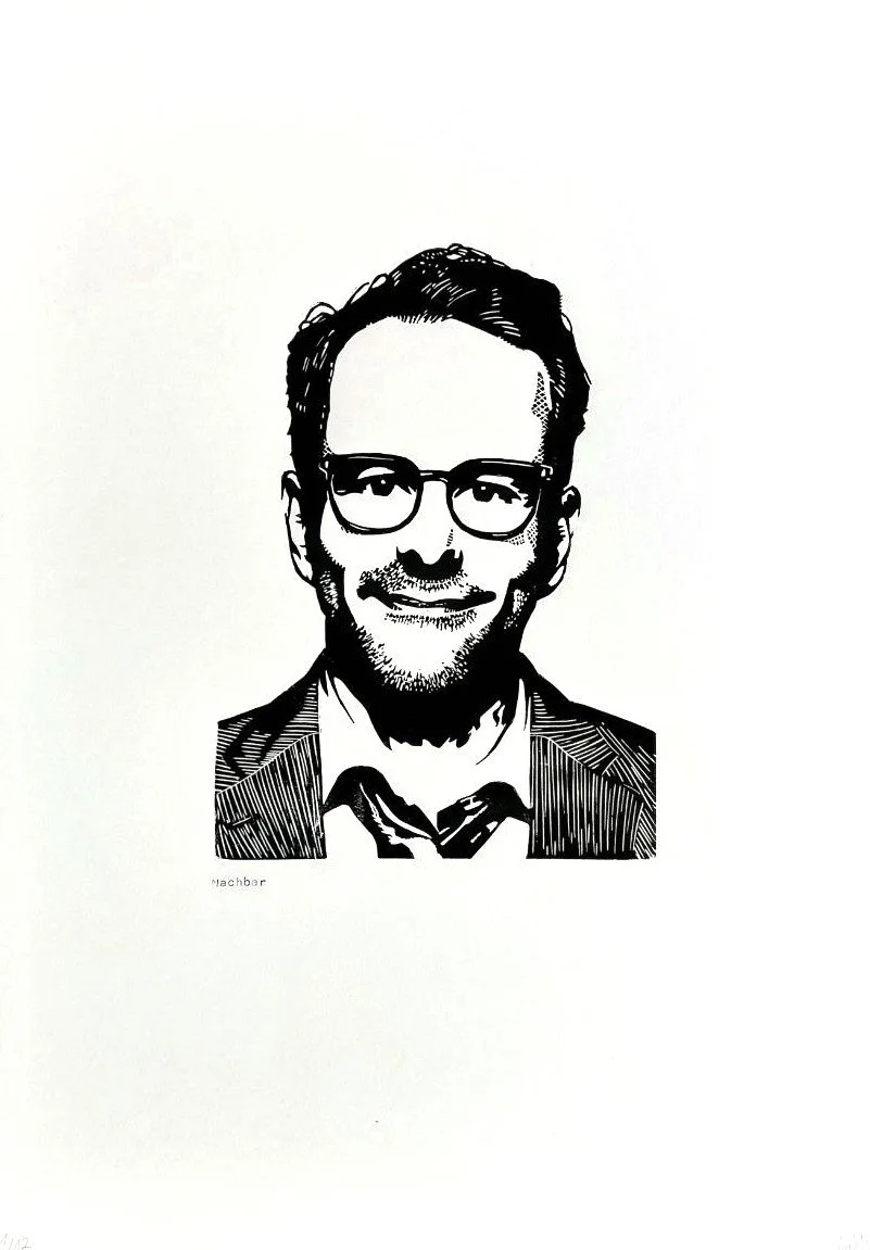 "Nachbar" / 1C-Linoldruck / DIN A3 / 2022