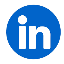 LinkedIn logo with a blue circle and white lowercase 'in'