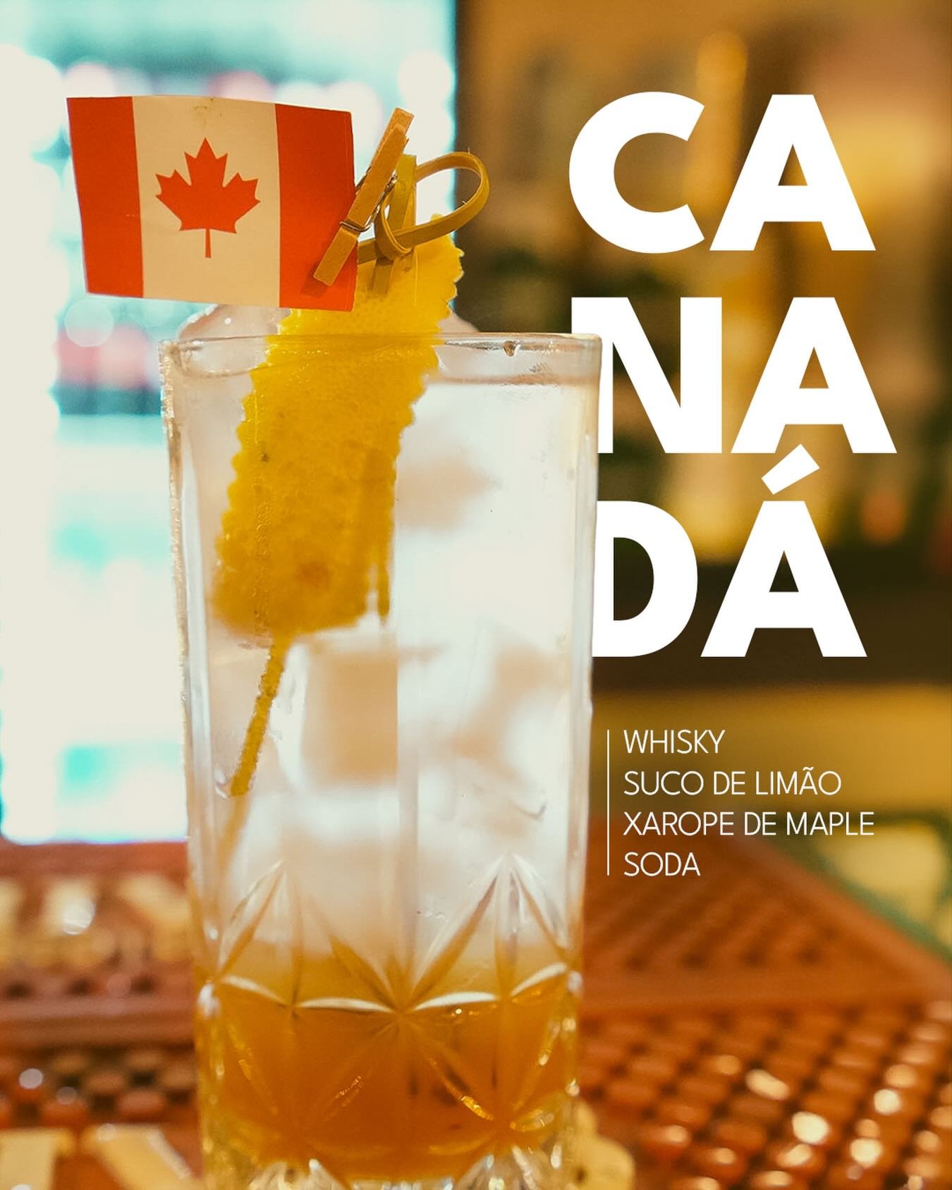 A Copa nos inspirou e criamos uma conex&atilde;o perfeita de sabores. Apresentamos o drink especial da sele&ccedil;&atilde;o do Canad&aacute;! 🇨🇦✨

Misturamos a intensidade do whisky com a do&ccedil;ura inconfund&iacute;vel do xarope de maple. Para