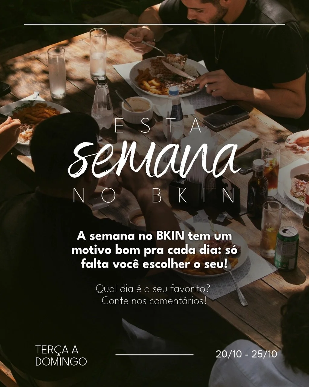 Mais uma agenda da semana no ar! J&aacute; se programa, porque dessa vez n&atilde;o tem feriado pra salvar ningu&eacute;m&hellip;

A boa not&iacute;cia &eacute; que o fim dela tamb&eacute;m vem completo, com m&uacute;sica ao vivo sexta e s&aacute;bad