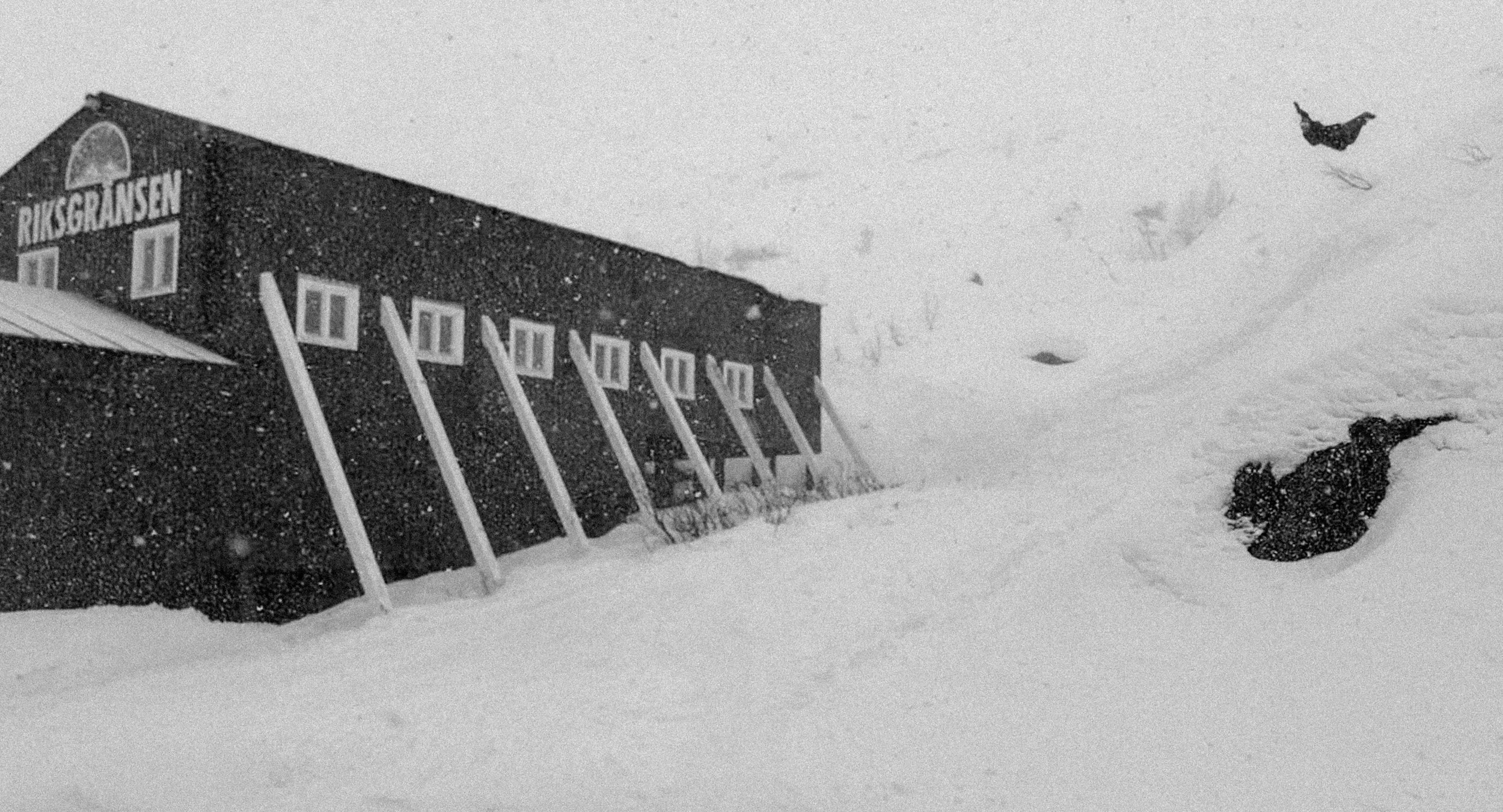 Ingemar Backman theows a classic air with his snowboard at the Riksgränsen ski resort in Sweden.