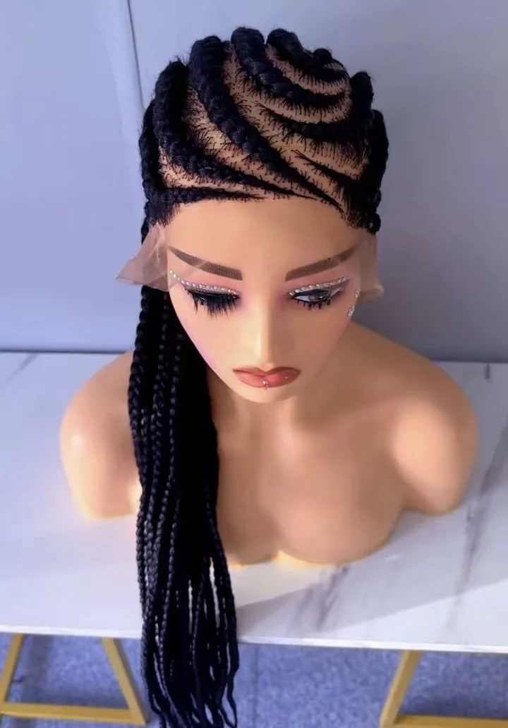 Elegant Cornrow Lace Front Braided Wig