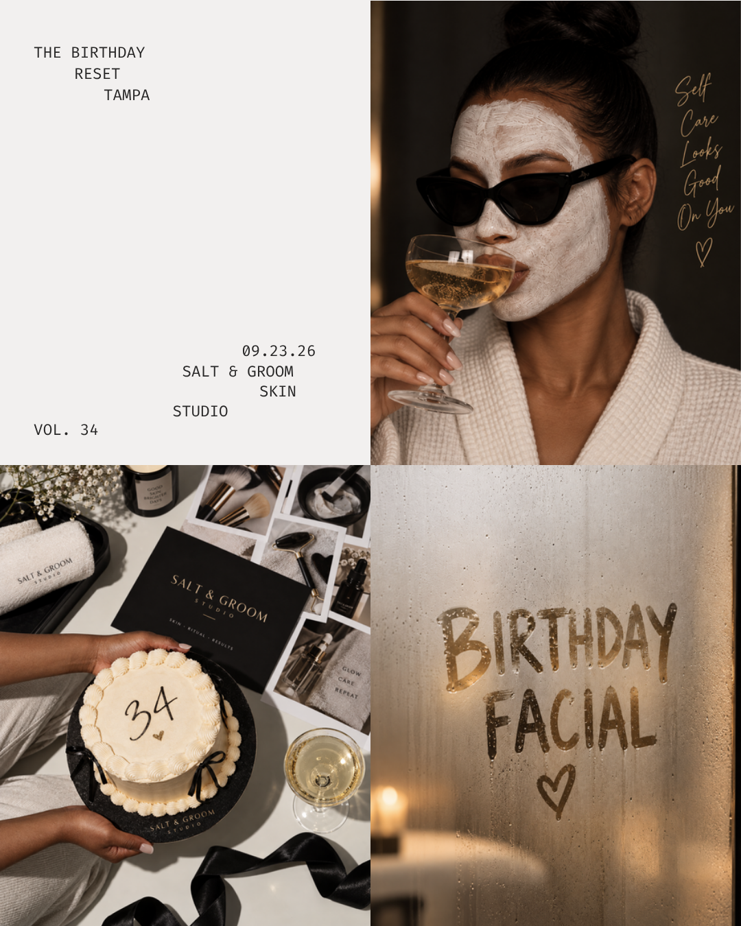 Birthday Facial Tampa - The Birthday Reset at Salt & Groom Studio