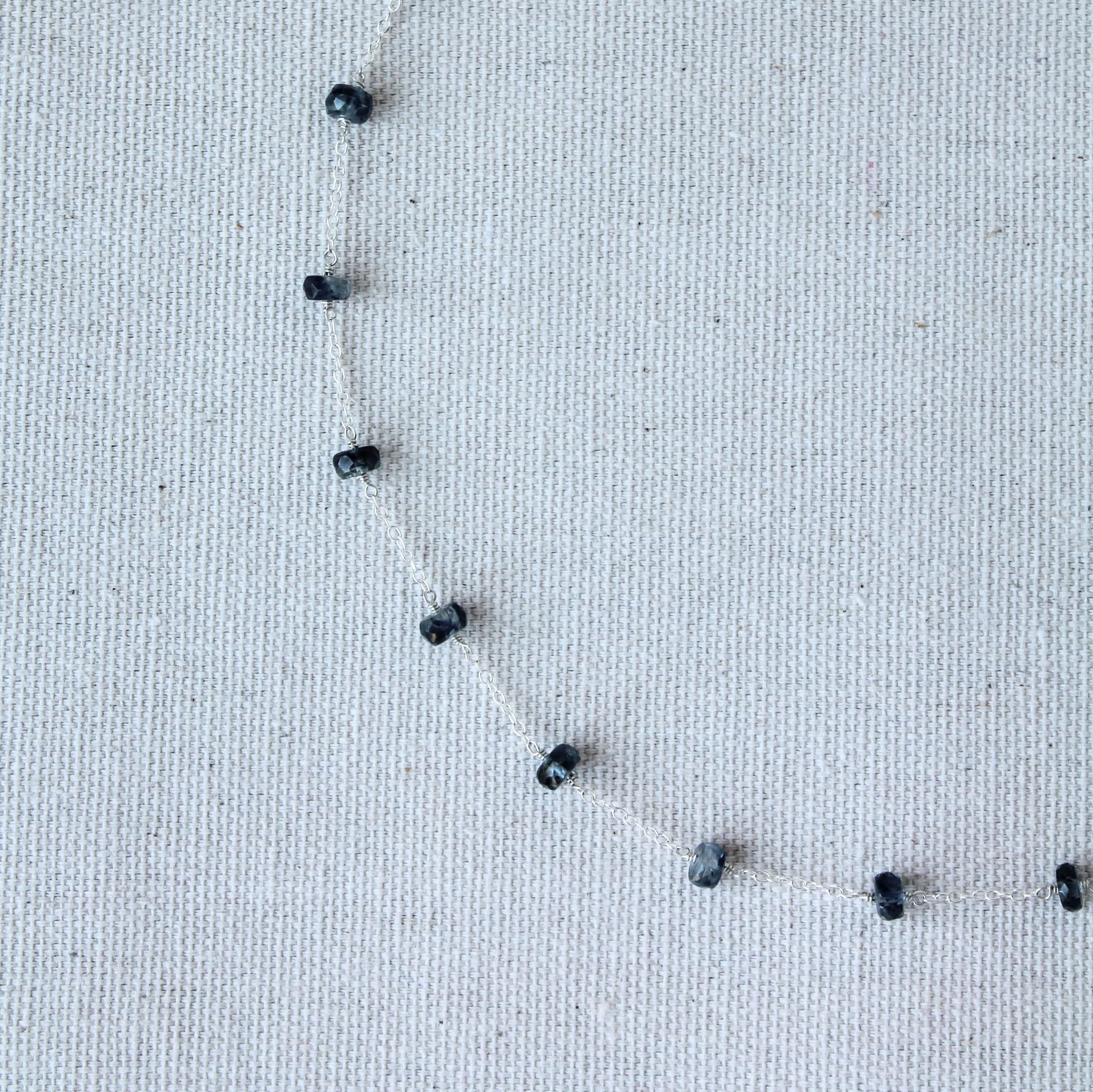 Kyanite Satellite Chain Necklace - Sterling Silver