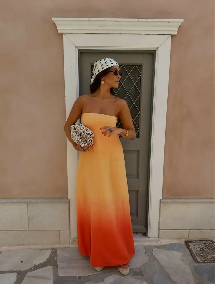 The Gina Dress in Mello glows like a summer….webp